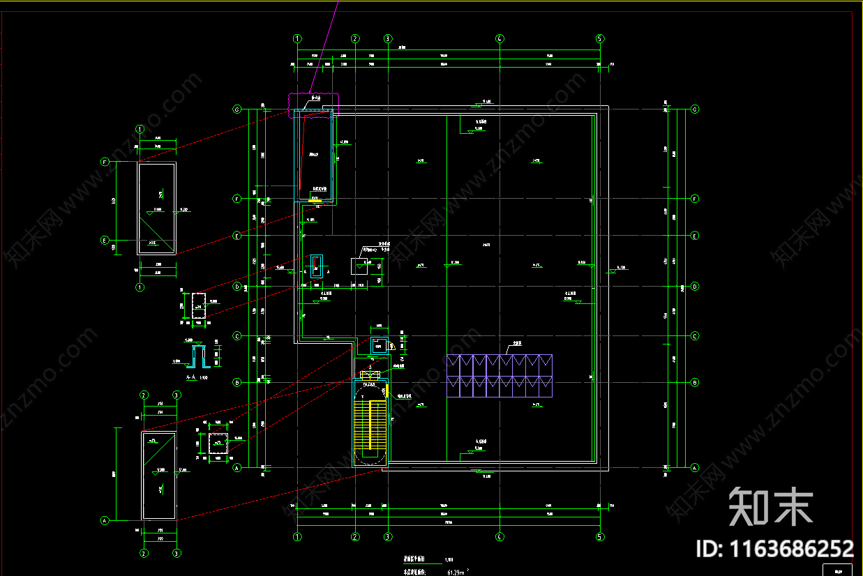 现代体育馆建筑cad施工图下载【ID:1163686252】