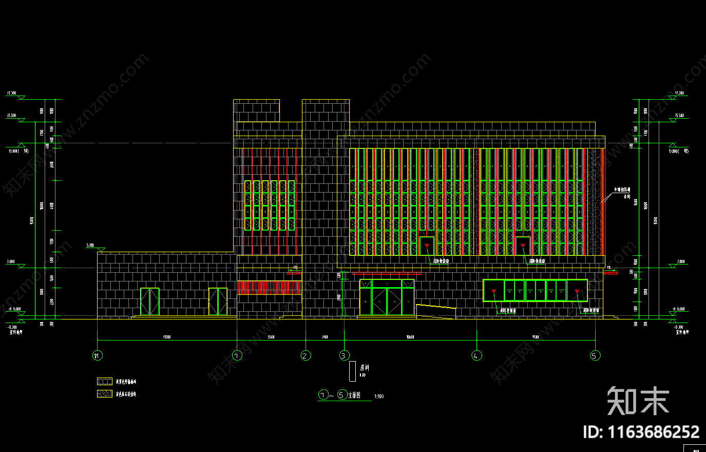 现代体育馆建筑cad施工图下载【ID:1163686252】