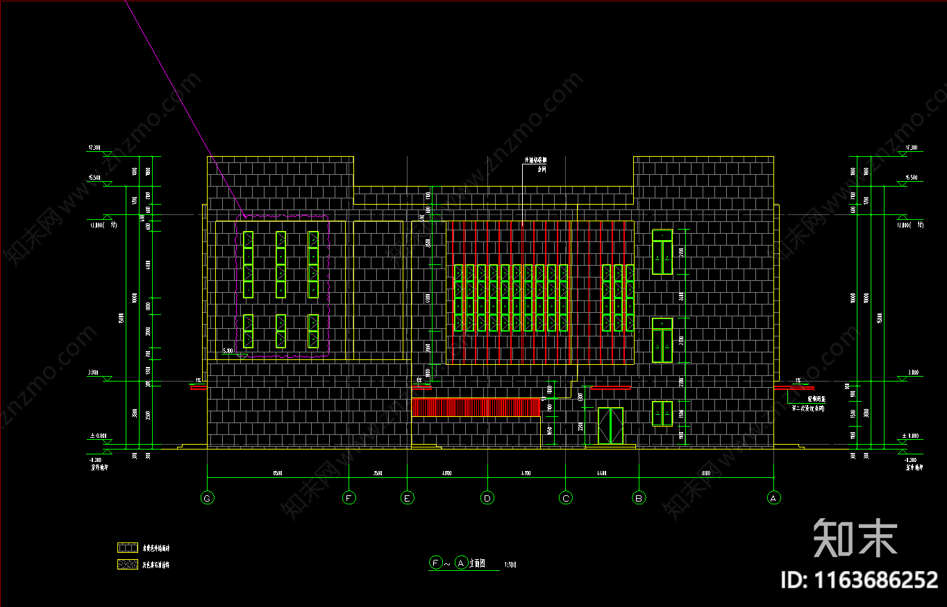 现代体育馆建筑cad施工图下载【ID:1163686252】