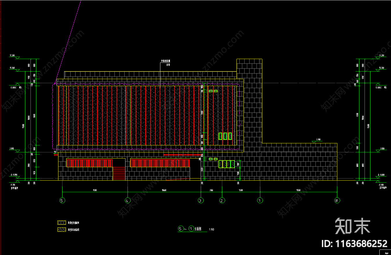 现代体育馆建筑cad施工图下载【ID:1163686252】