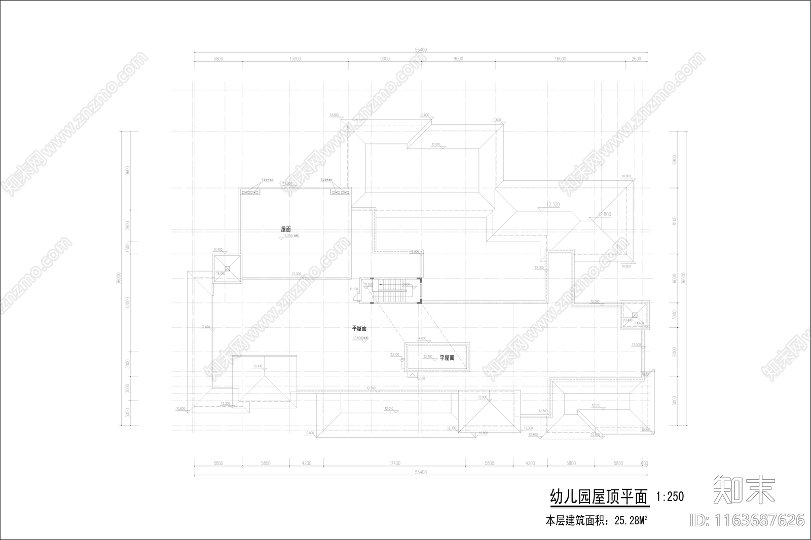 复古幼儿园建筑cad施工图下载【ID:1163687626】