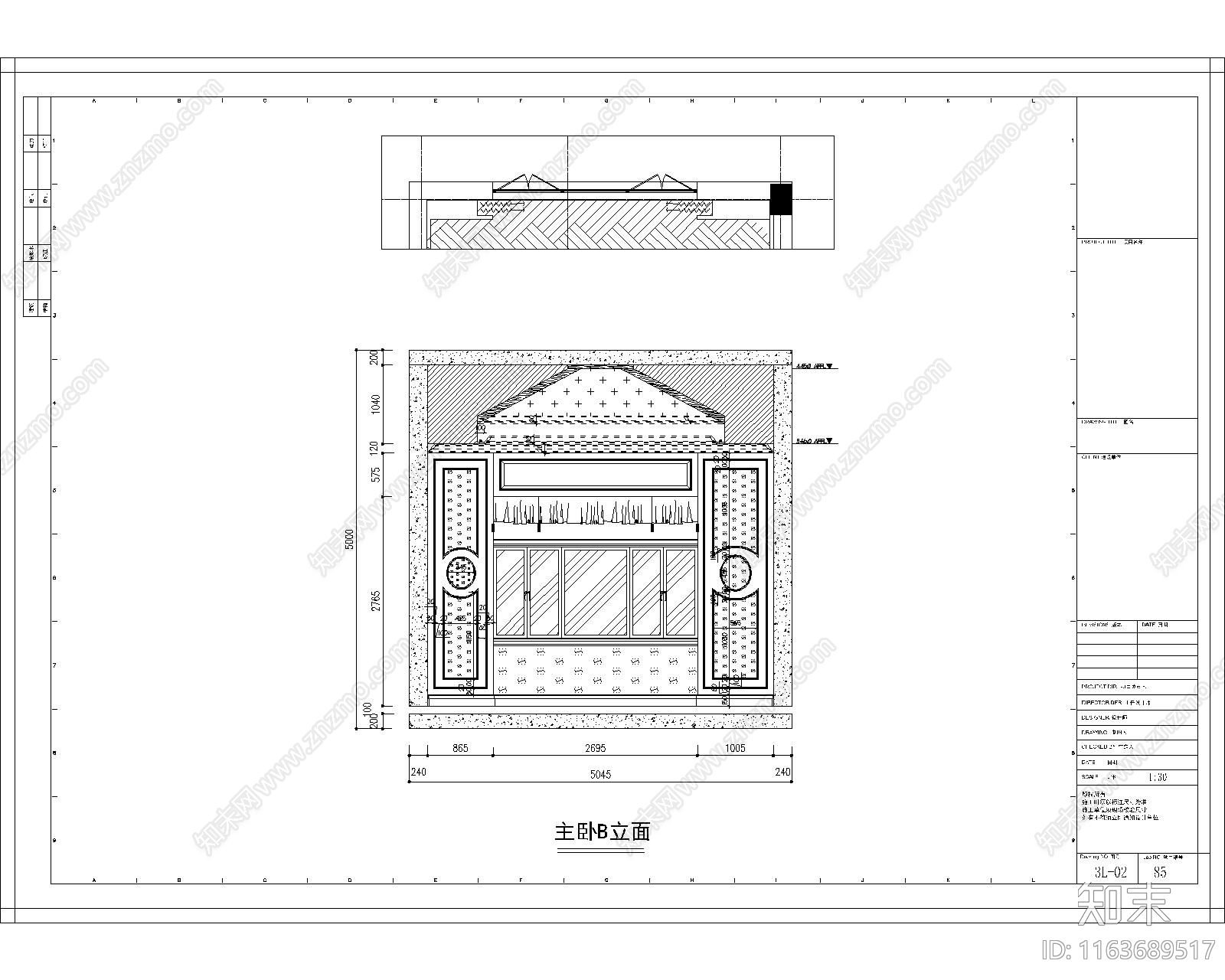 美式整体家装空间cad施工图下载【ID:1163689517】