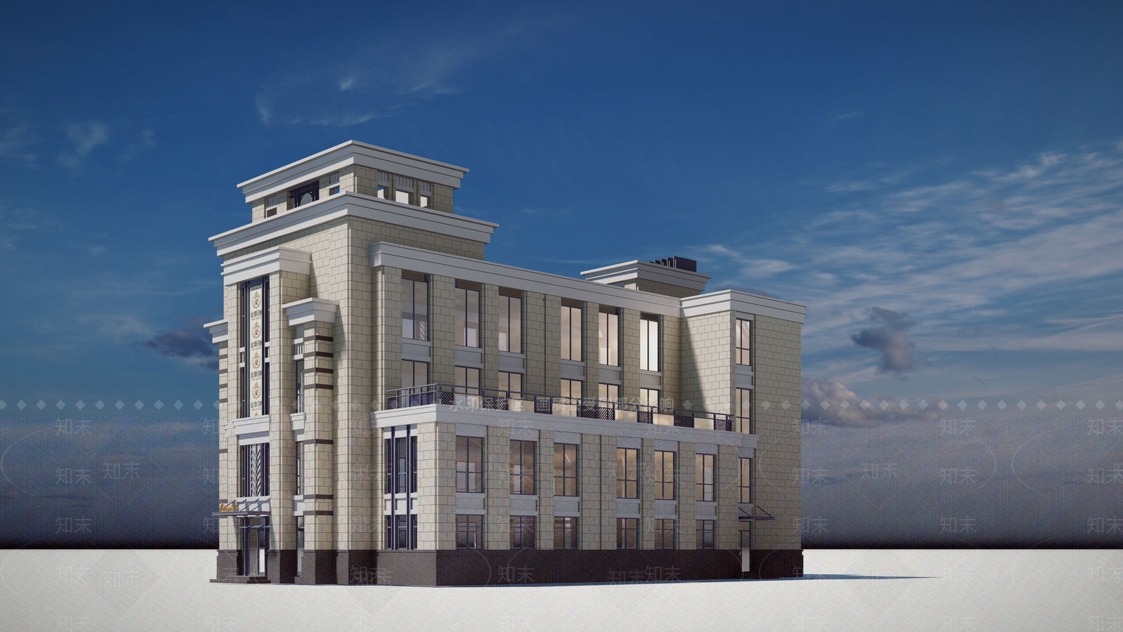 欧式简欧售楼处建筑SU模型下载【ID:1163690795】
