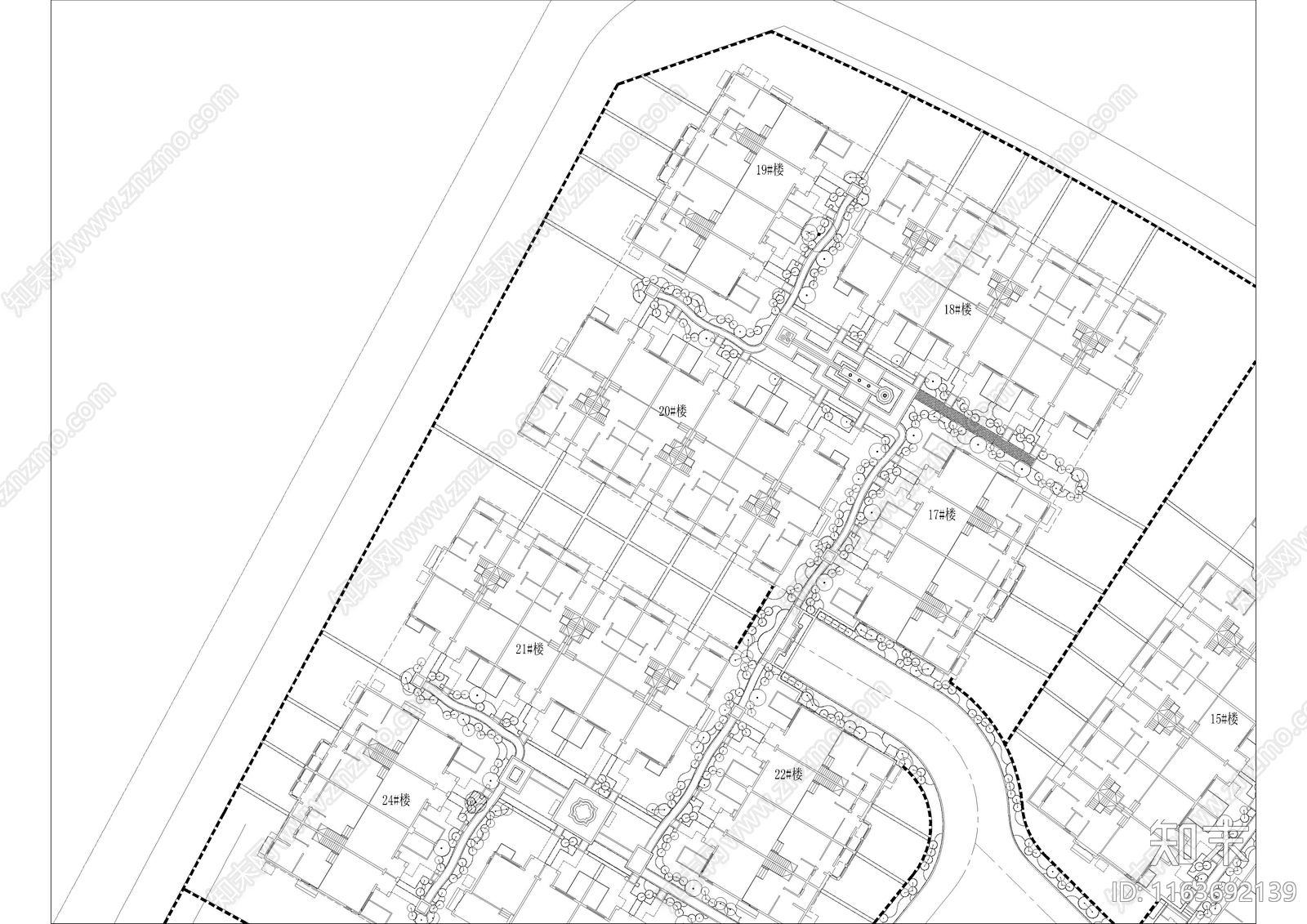 景观平面图施工图下载【ID:1163692139】