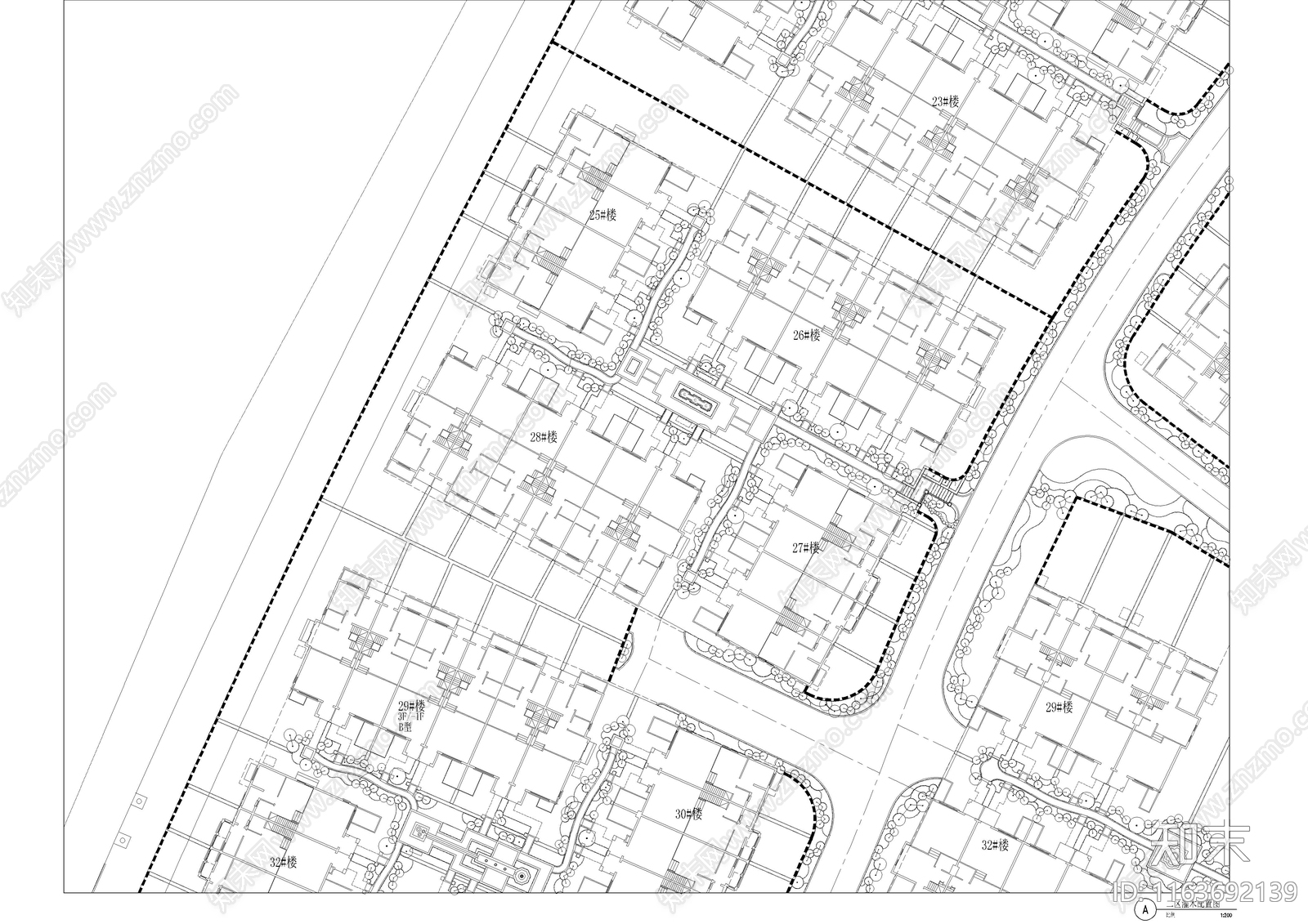 景观平面图施工图下载【ID:1163692139】