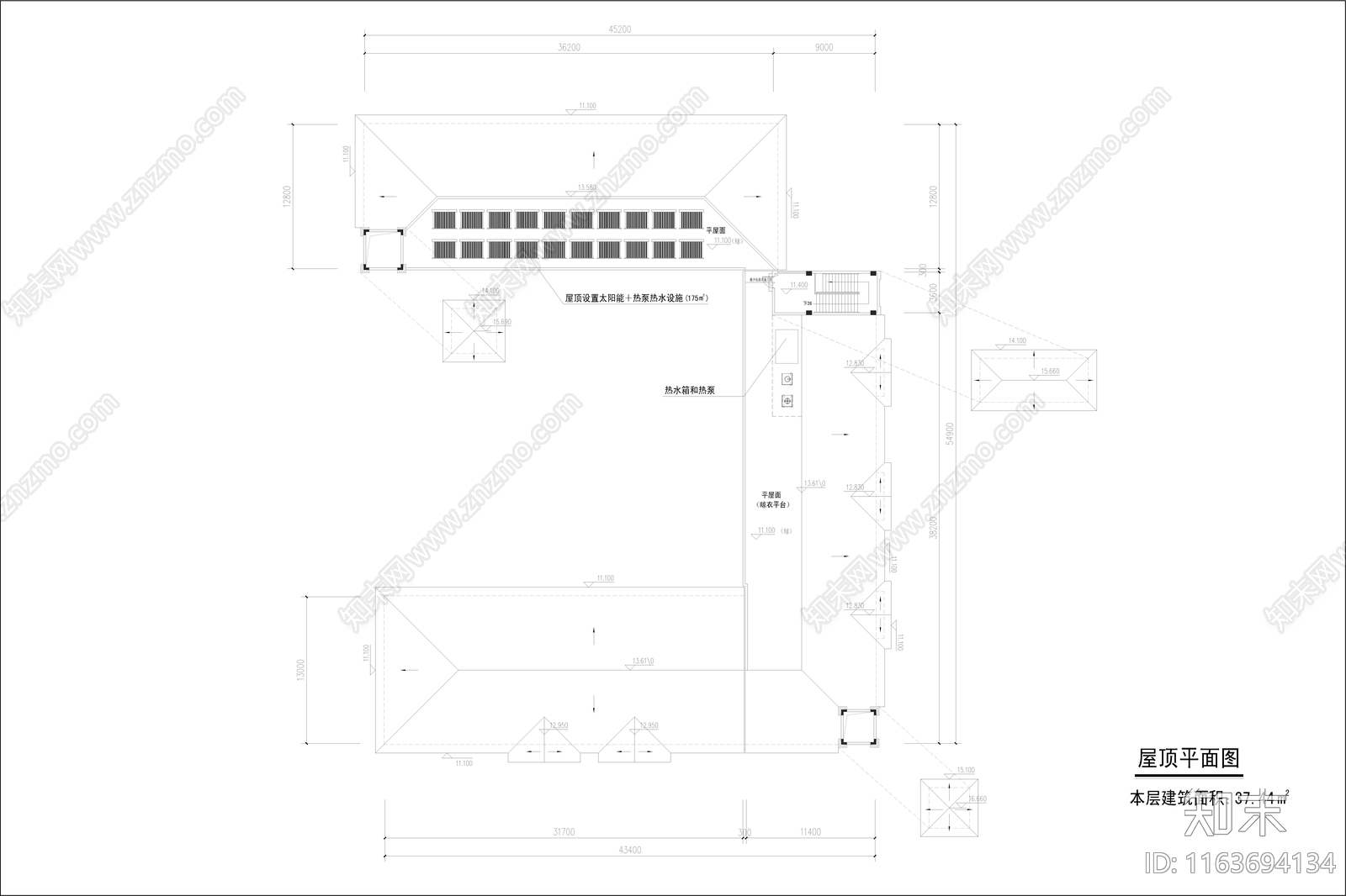 复古幼儿园建筑cad施工图下载【ID:1163694134】