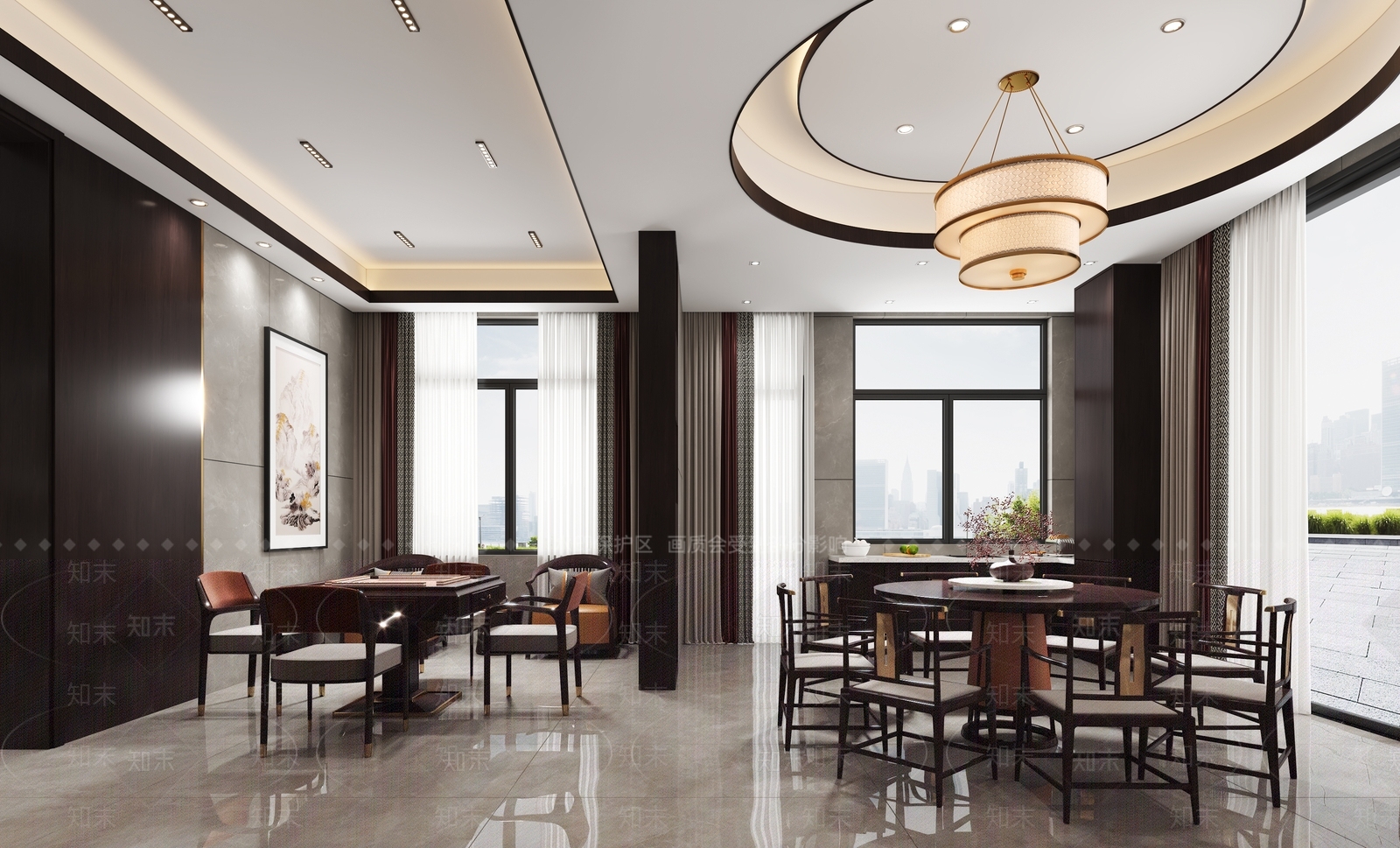 新中式中式包厢3D模型下载【ID:1163695532】