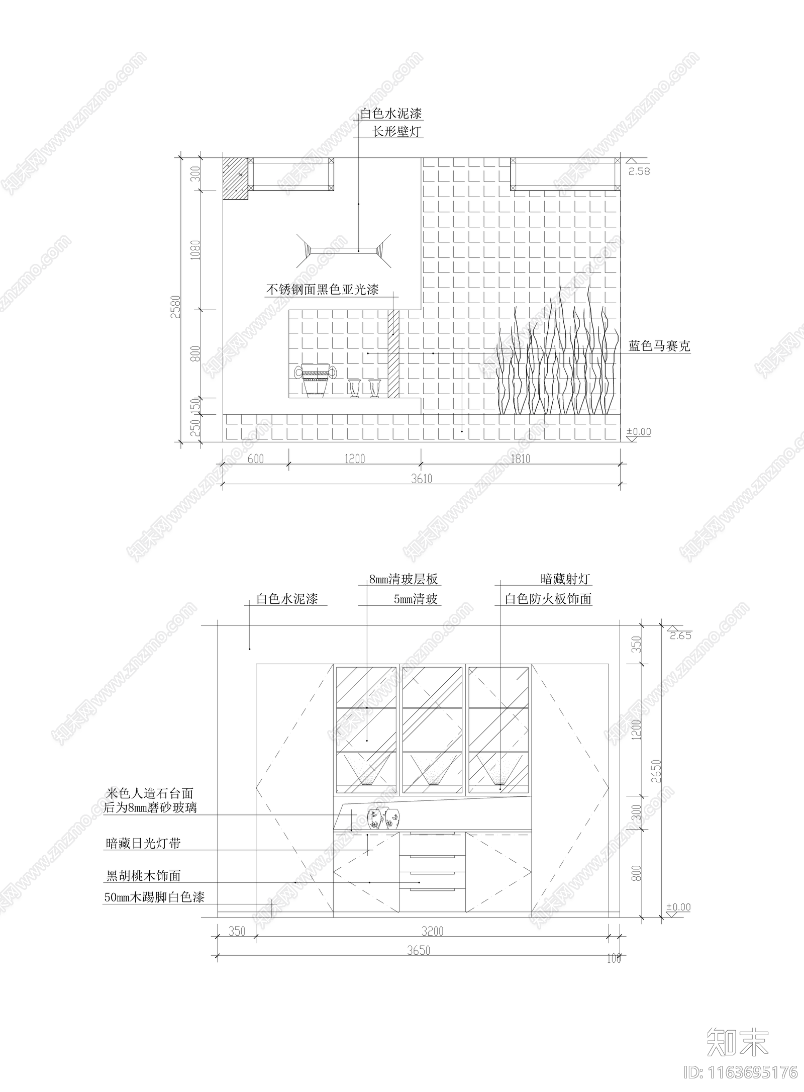 现代餐厅cad施工图下载【ID:1163695176】