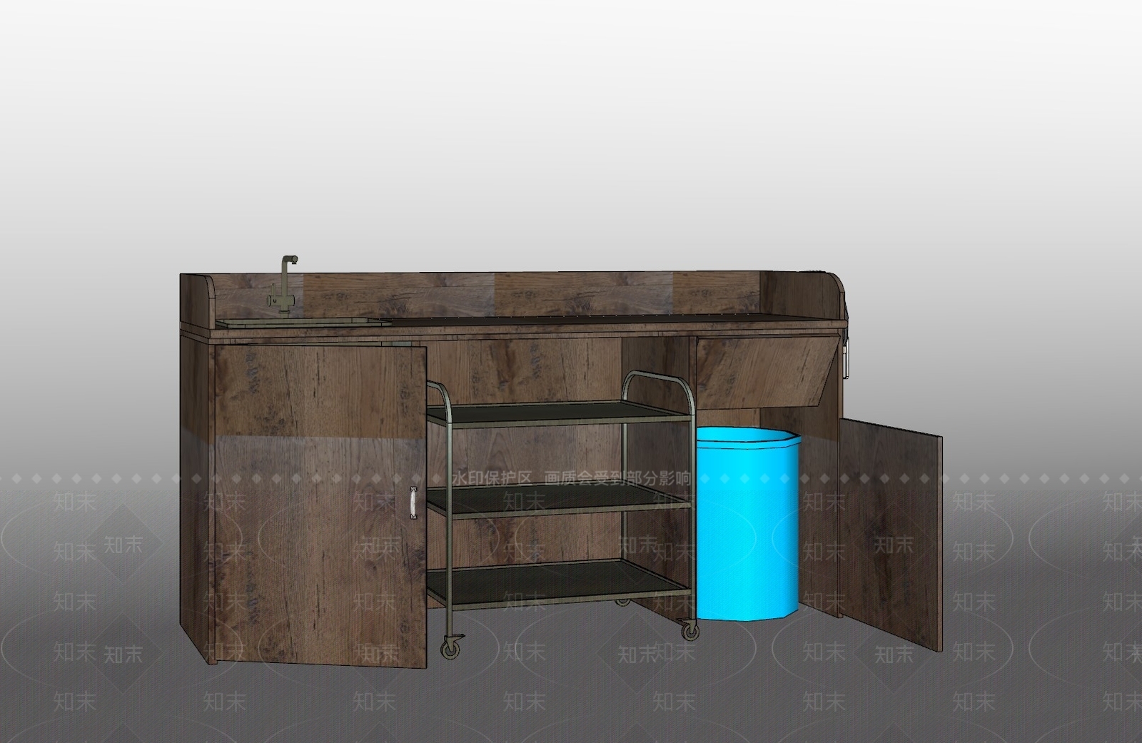 中式复古火锅店SU模型下载【ID:1163695398】