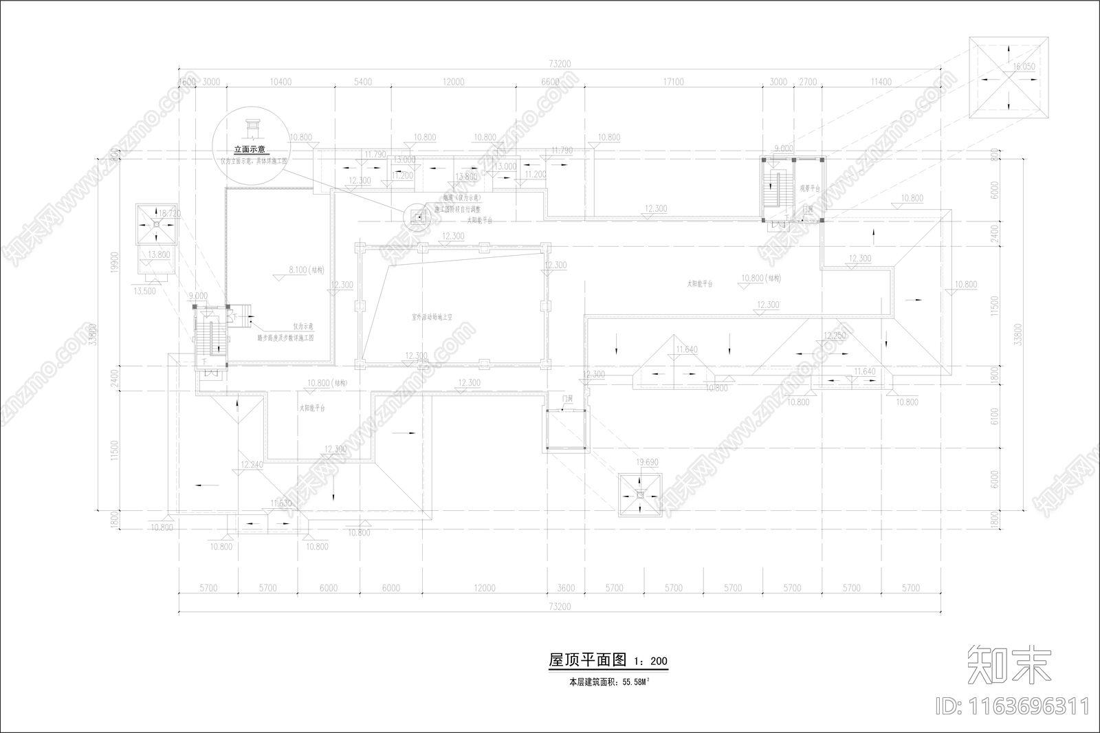 复古幼儿园建筑cad施工图下载【ID:1163696311】