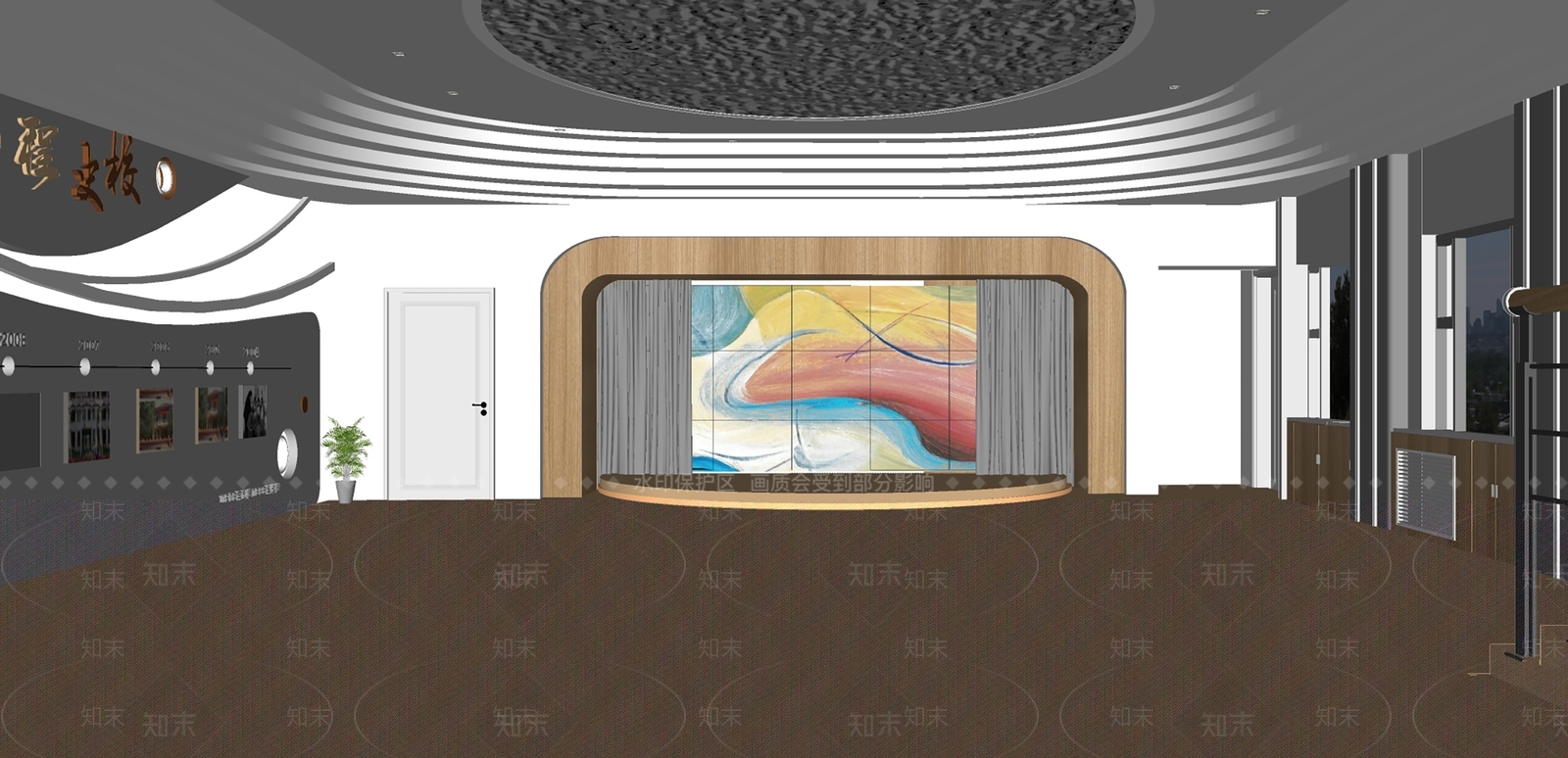 现代其他学校空间SU模型下载【ID:1163696267】