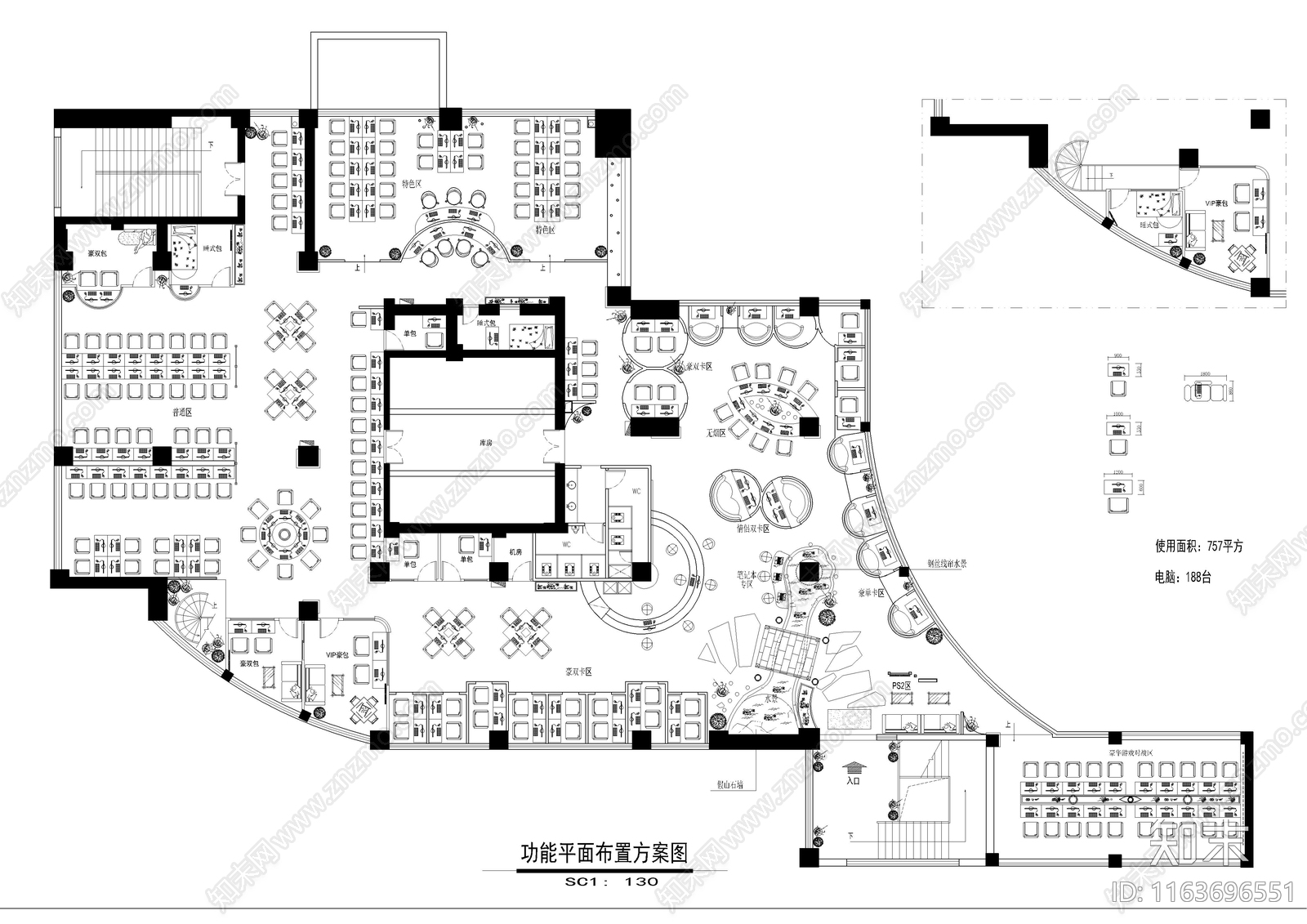 现代网吧施工图下载【ID:1163696551】