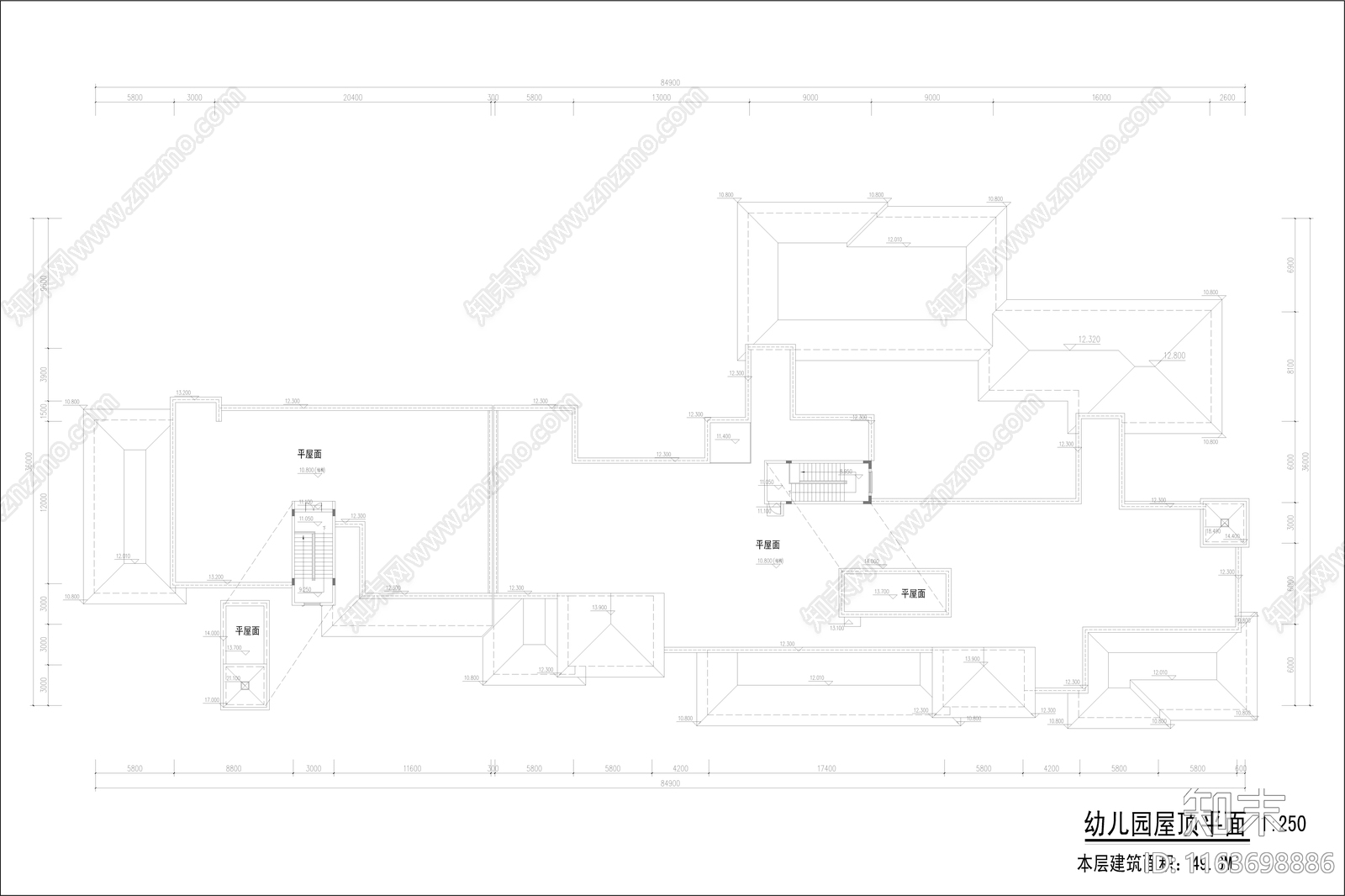 复古幼儿园建筑cad施工图下载【ID:1163698886】