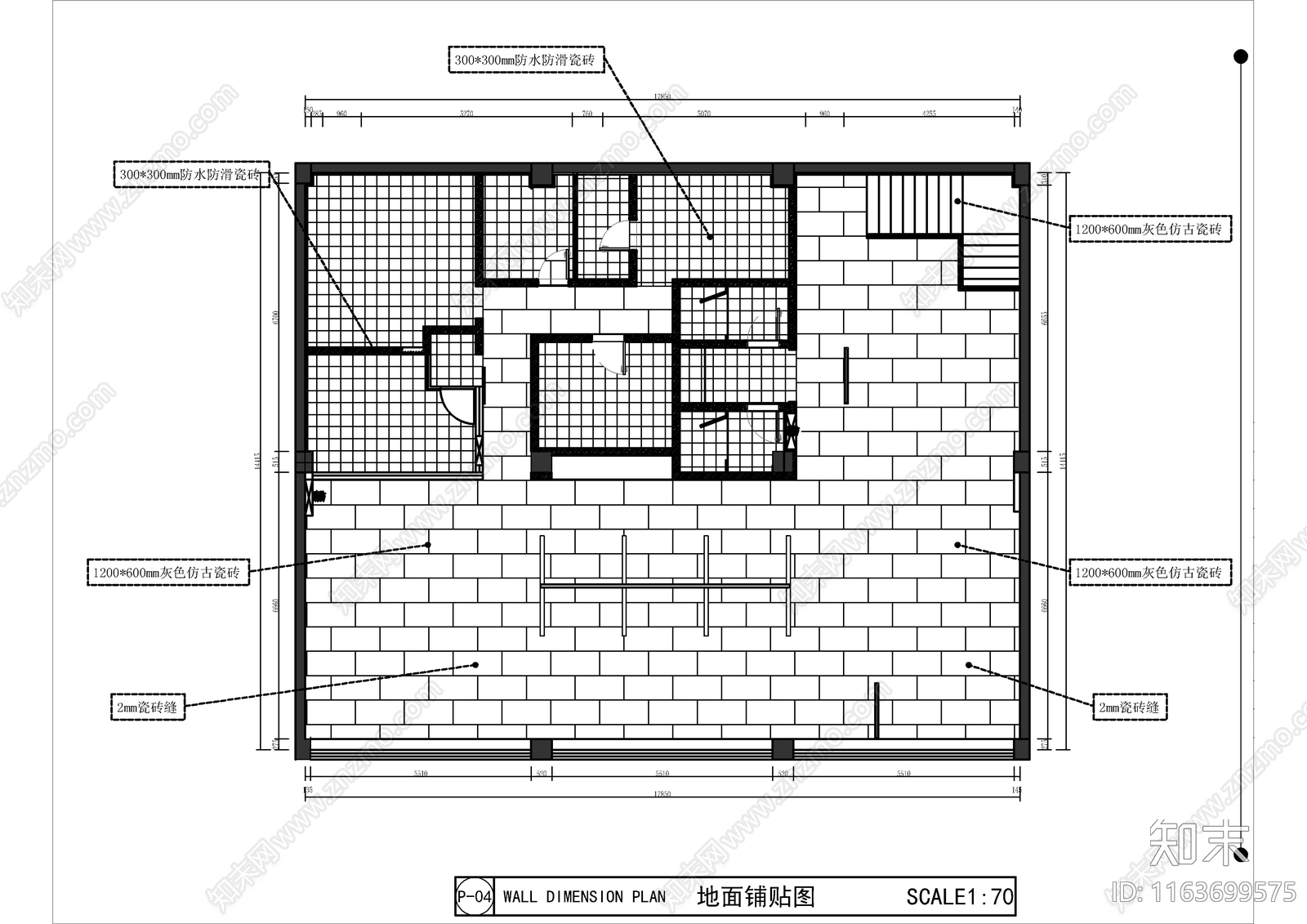 现代快餐店cad施工图下载【ID:1163699575】