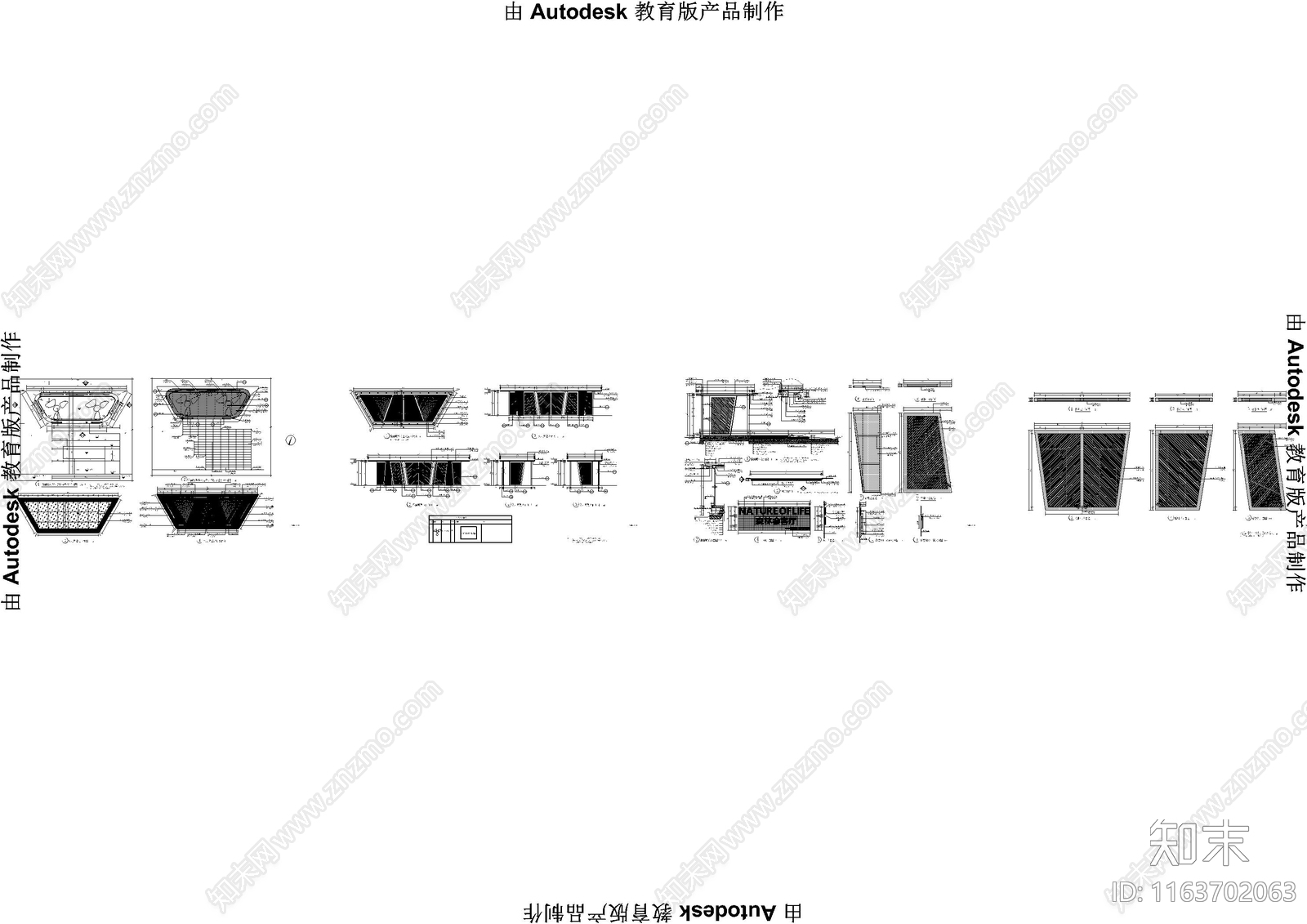 现代廊架节点cad施工图下载【ID:1163702063】