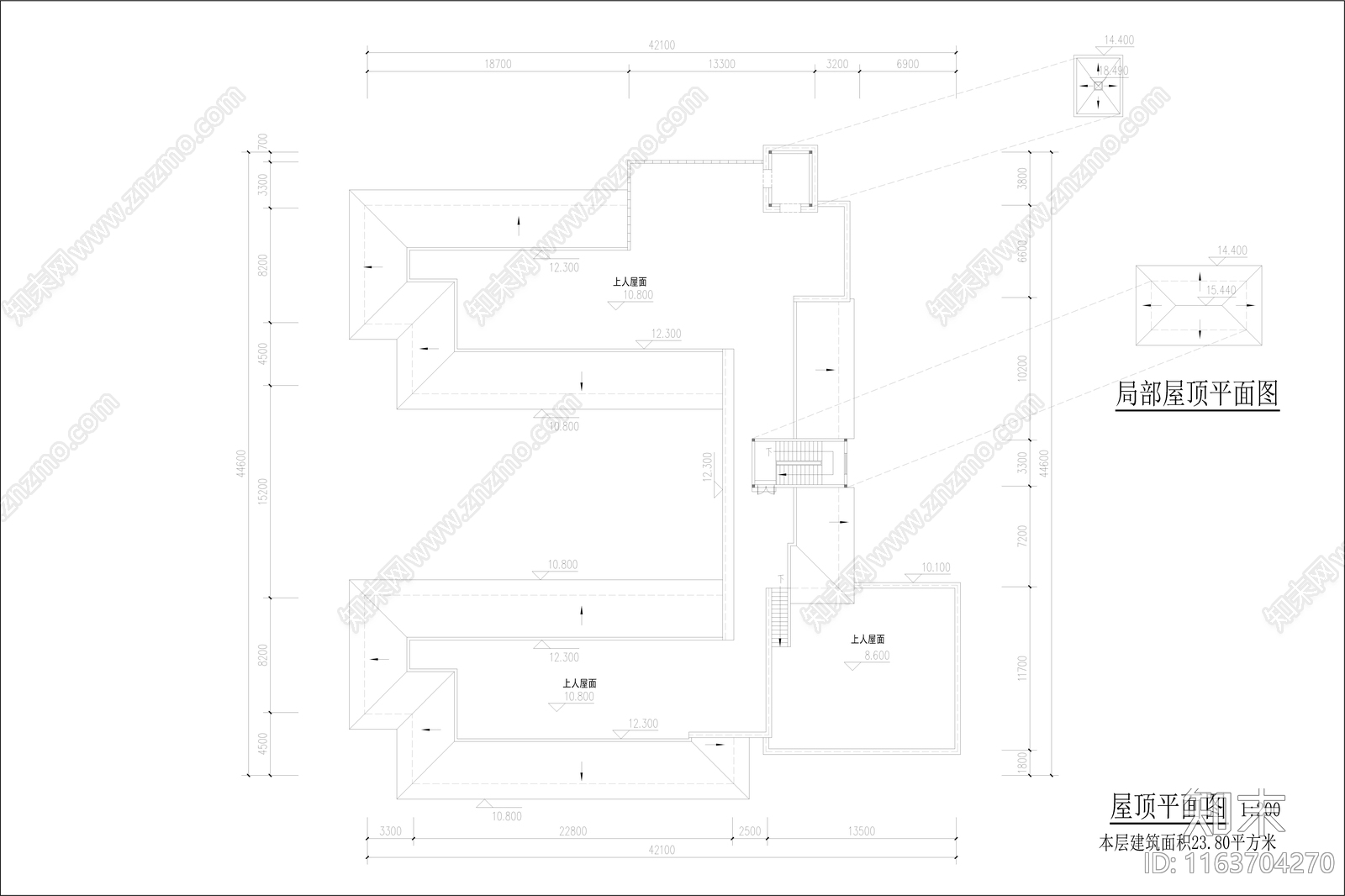 复古幼儿园建筑cad施工图下载【ID:1163704270】