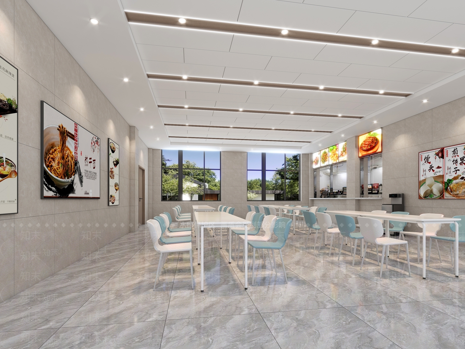现代食堂3D模型下载【ID:1163715589】