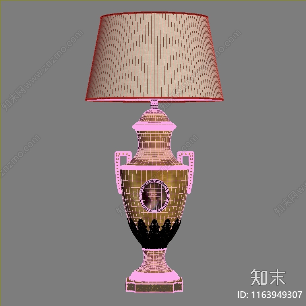 美式欧式台灯3D模型下载【ID:1163949307】