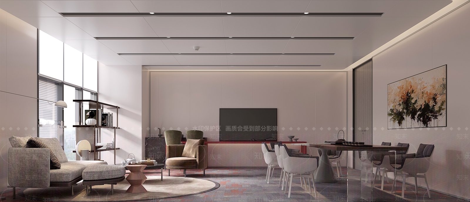 现代接待室3D模型下载【ID:1163729051】