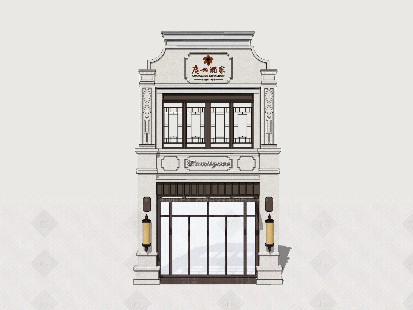 欧式其他商业建筑SU模型下载【ID:1163747924】