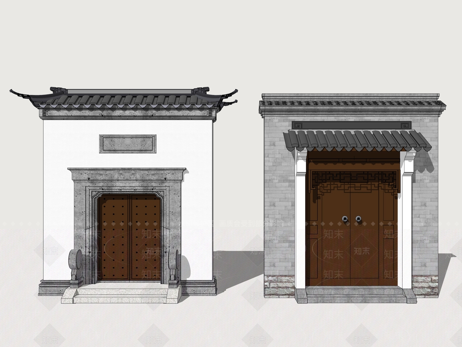 新中式中式其他商业建筑SU模型下载【ID:1163748665】