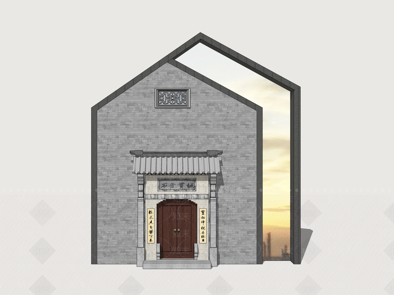 中式新中式其他商业建筑SU模型下载【ID:1163749052】