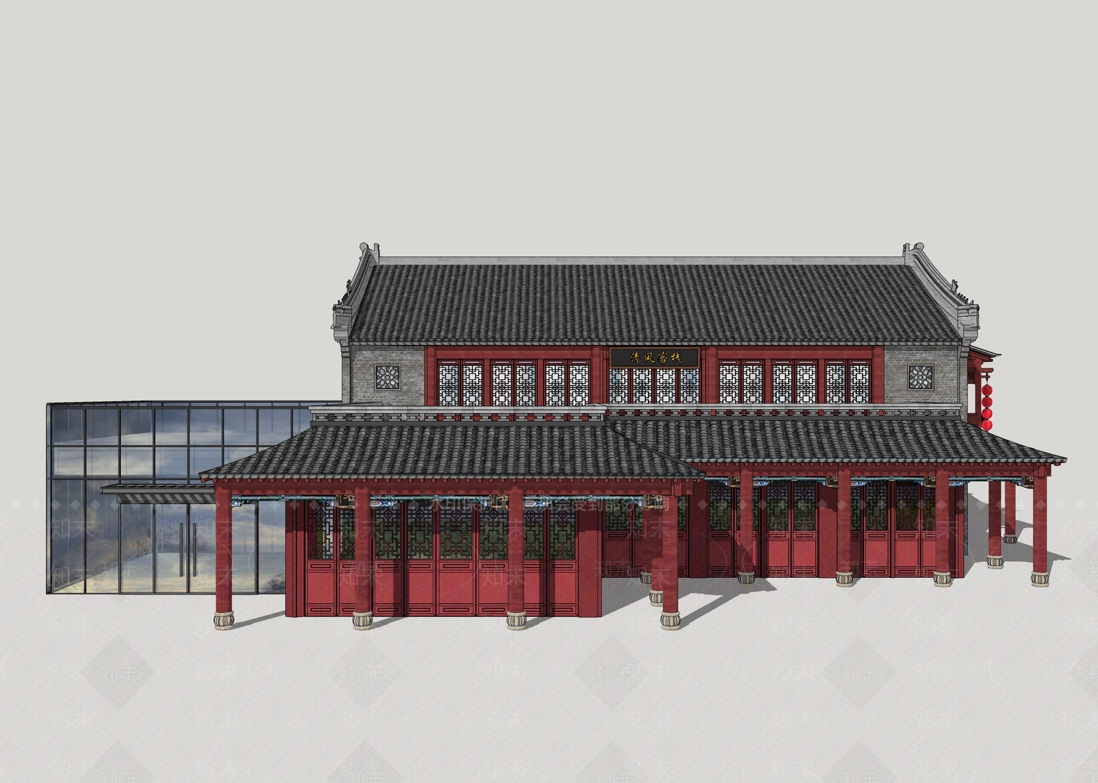 新中式其他商业建筑SU模型下载【ID:1163752342】