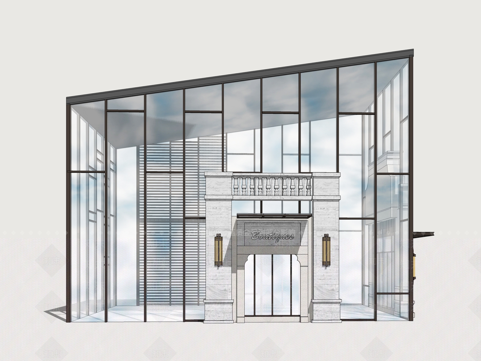 现代其他商业建筑SU模型下载【ID:1163753674】