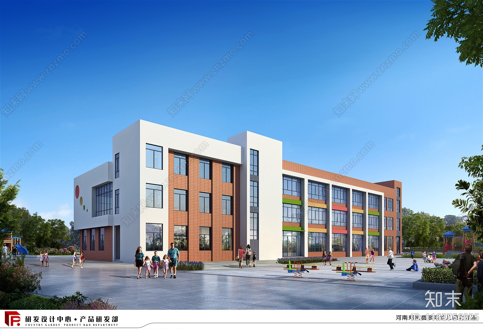 现代幼儿园建筑cad施工图下载【ID:1163756825】