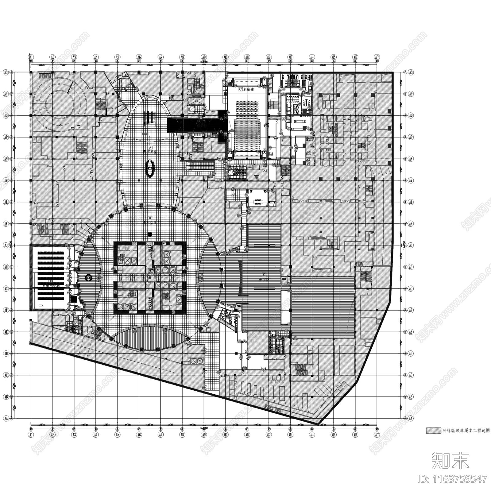 华润总部大厦艺术中心室内工装CA施工图下载【ID:1163759547】