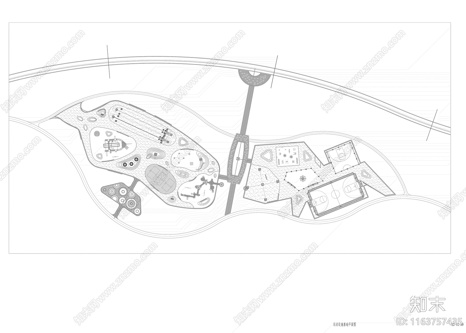 现代公园景观施工图下载【ID:1163757435】