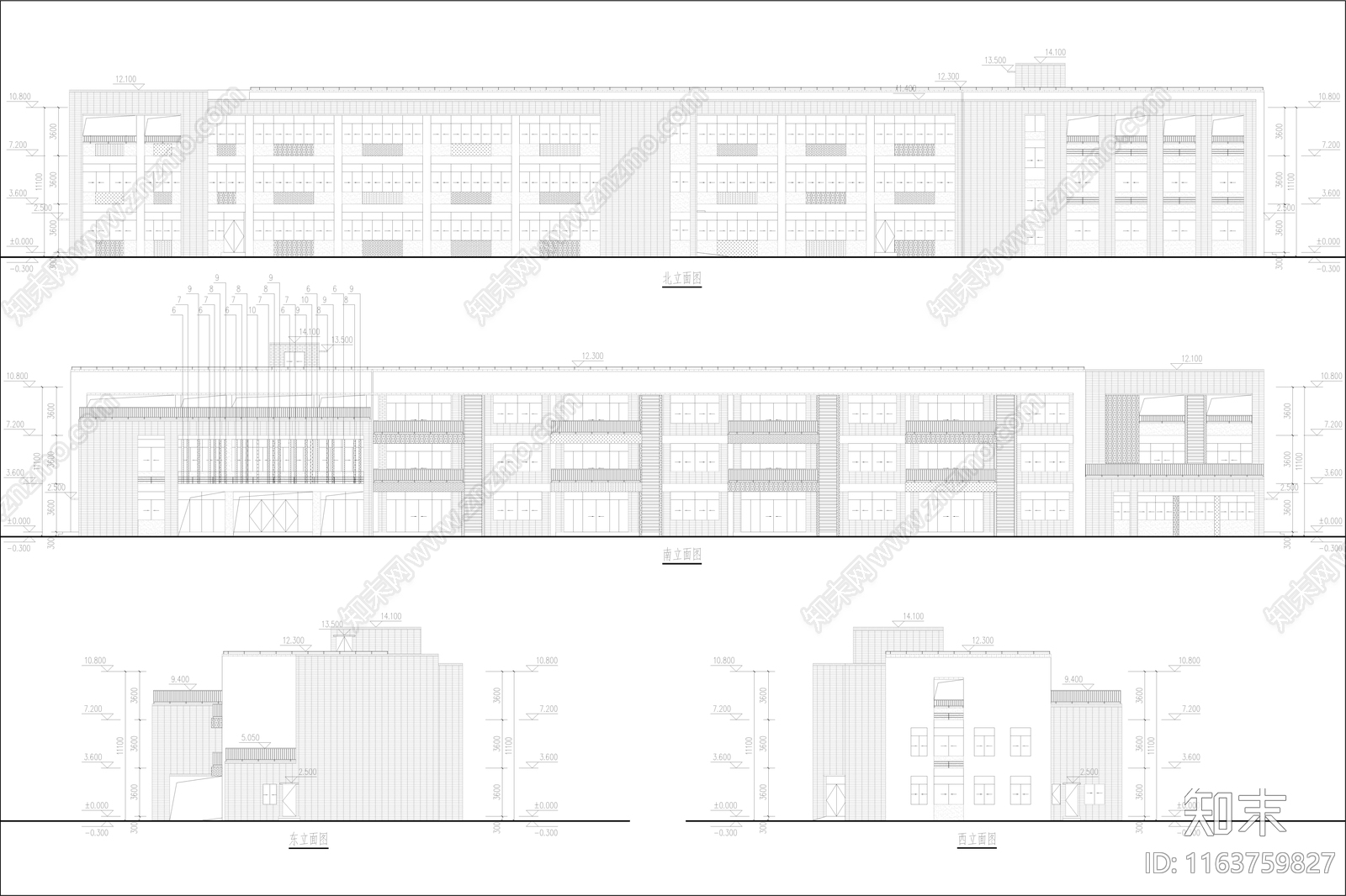 现代幼儿园建筑cad施工图下载【ID:1163759827】