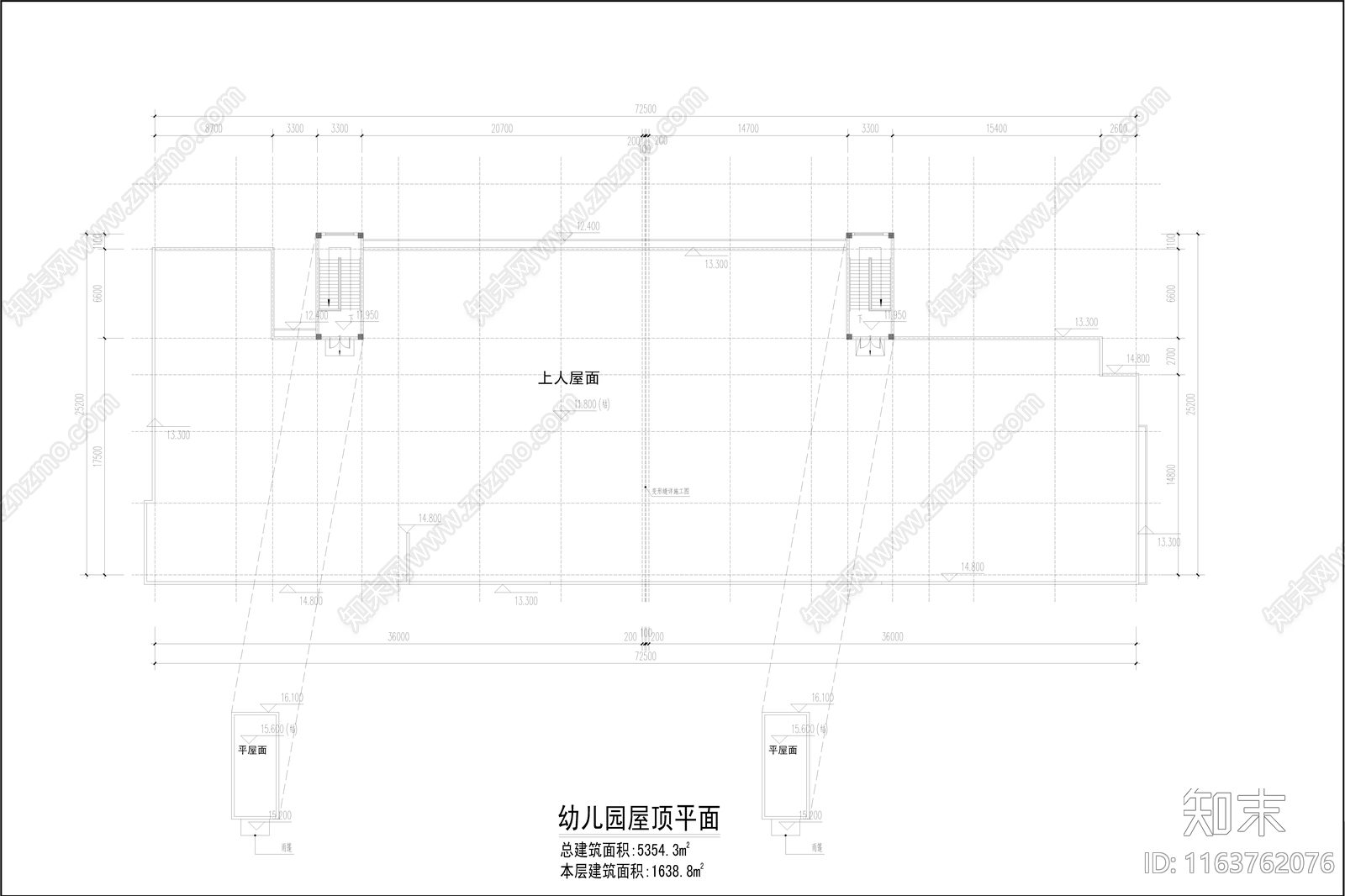 现代幼儿园建筑cad施工图下载【ID:1163762076】