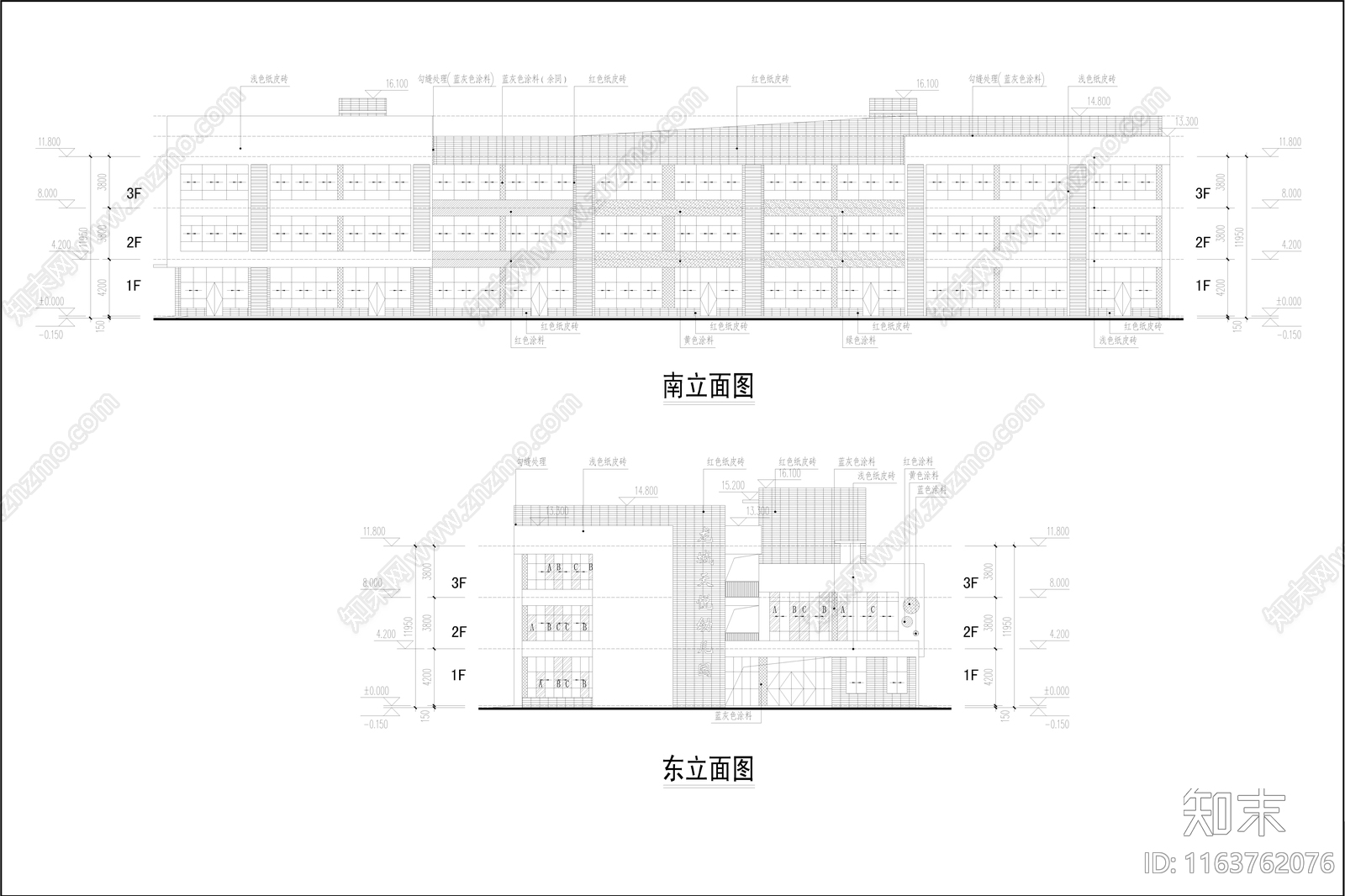 现代幼儿园建筑cad施工图下载【ID:1163762076】