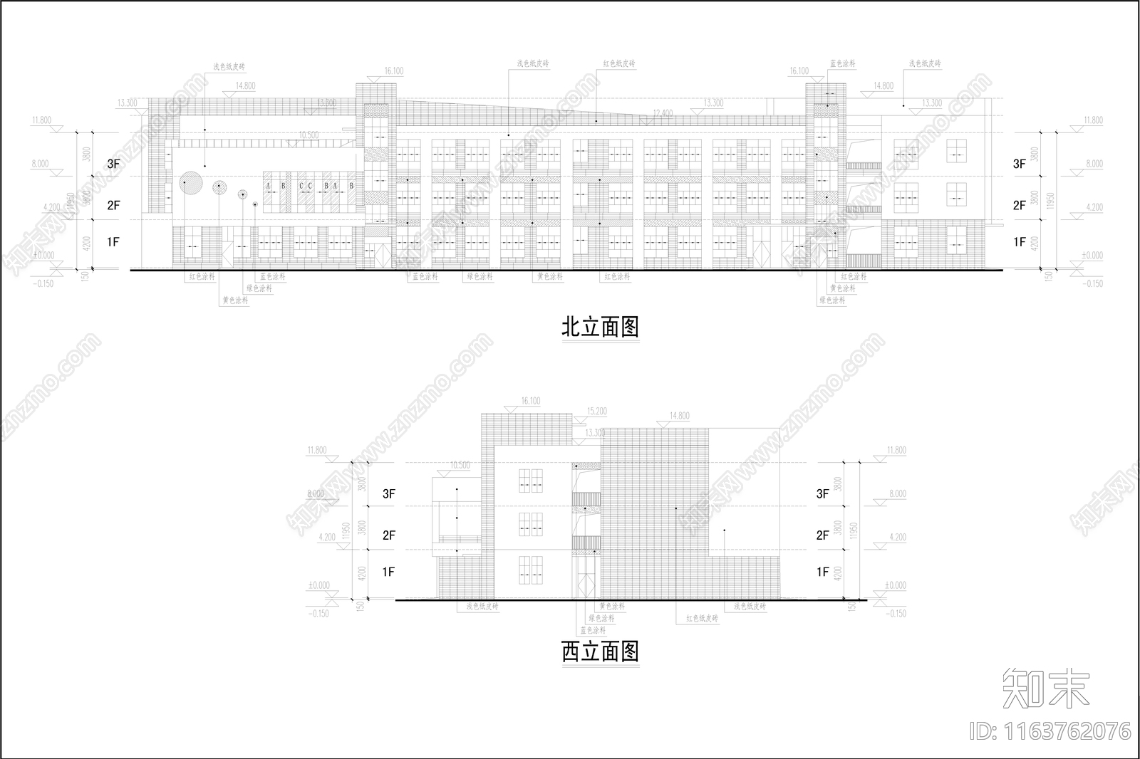 现代幼儿园建筑cad施工图下载【ID:1163762076】