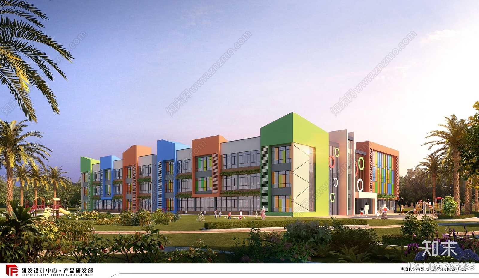 现代幼儿园建筑cad施工图下载【ID:1163767055】