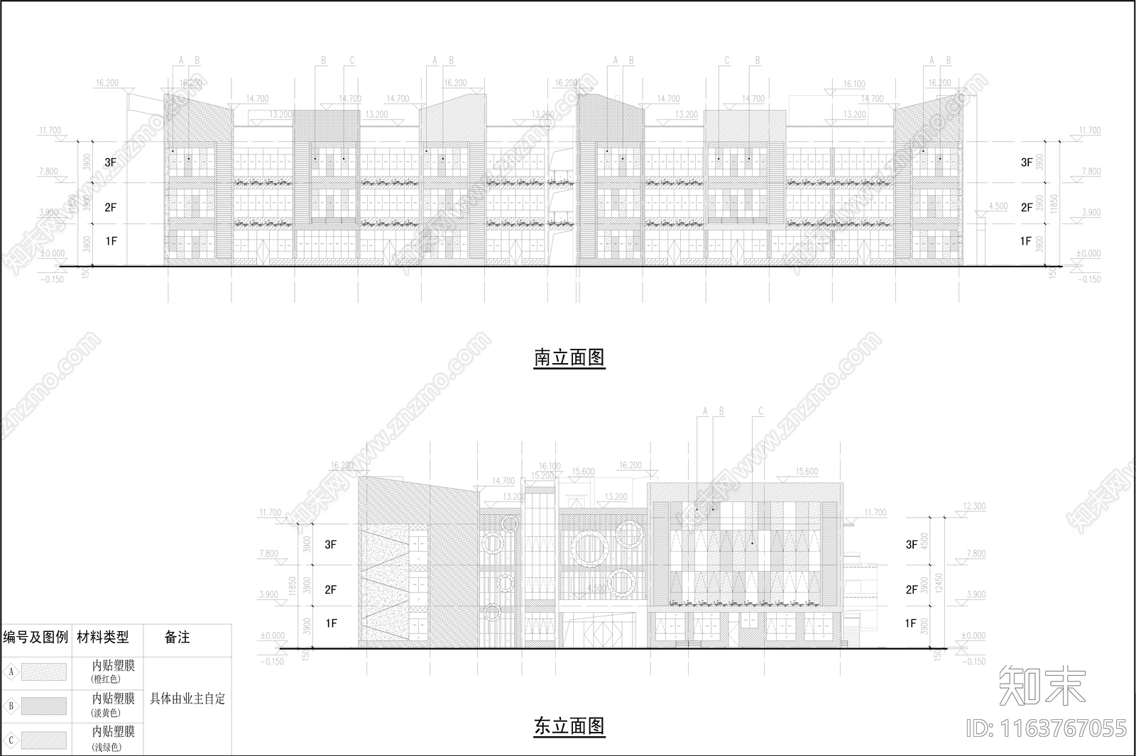现代幼儿园建筑cad施工图下载【ID:1163767055】