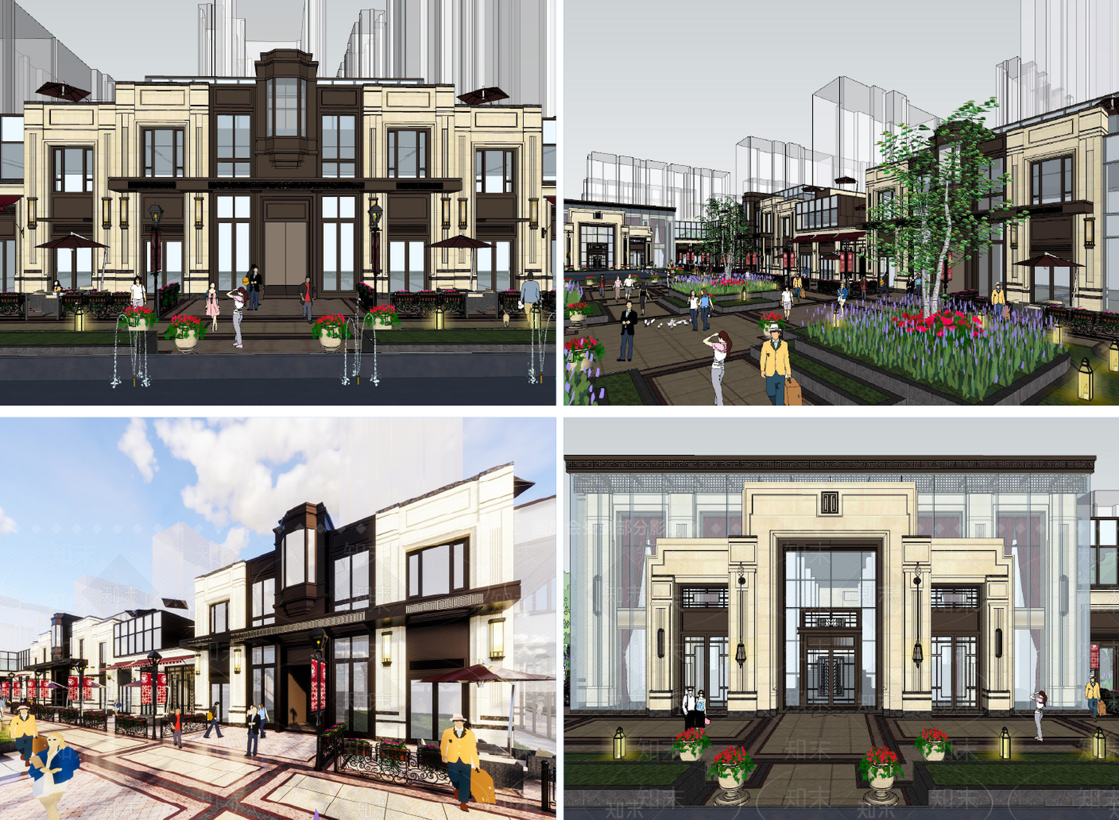 新中式中式其他商业建筑SU模型下载【ID:1163771258】