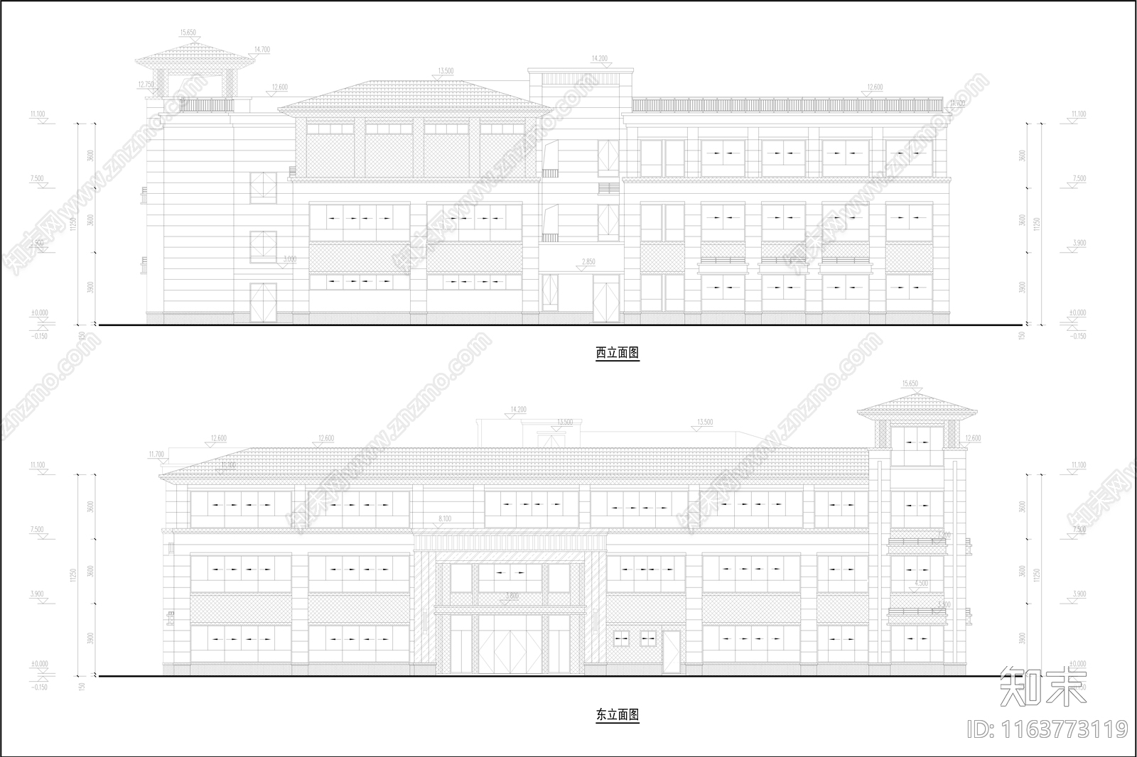 中古幼儿园建筑cad施工图下载【ID:1163773119】
