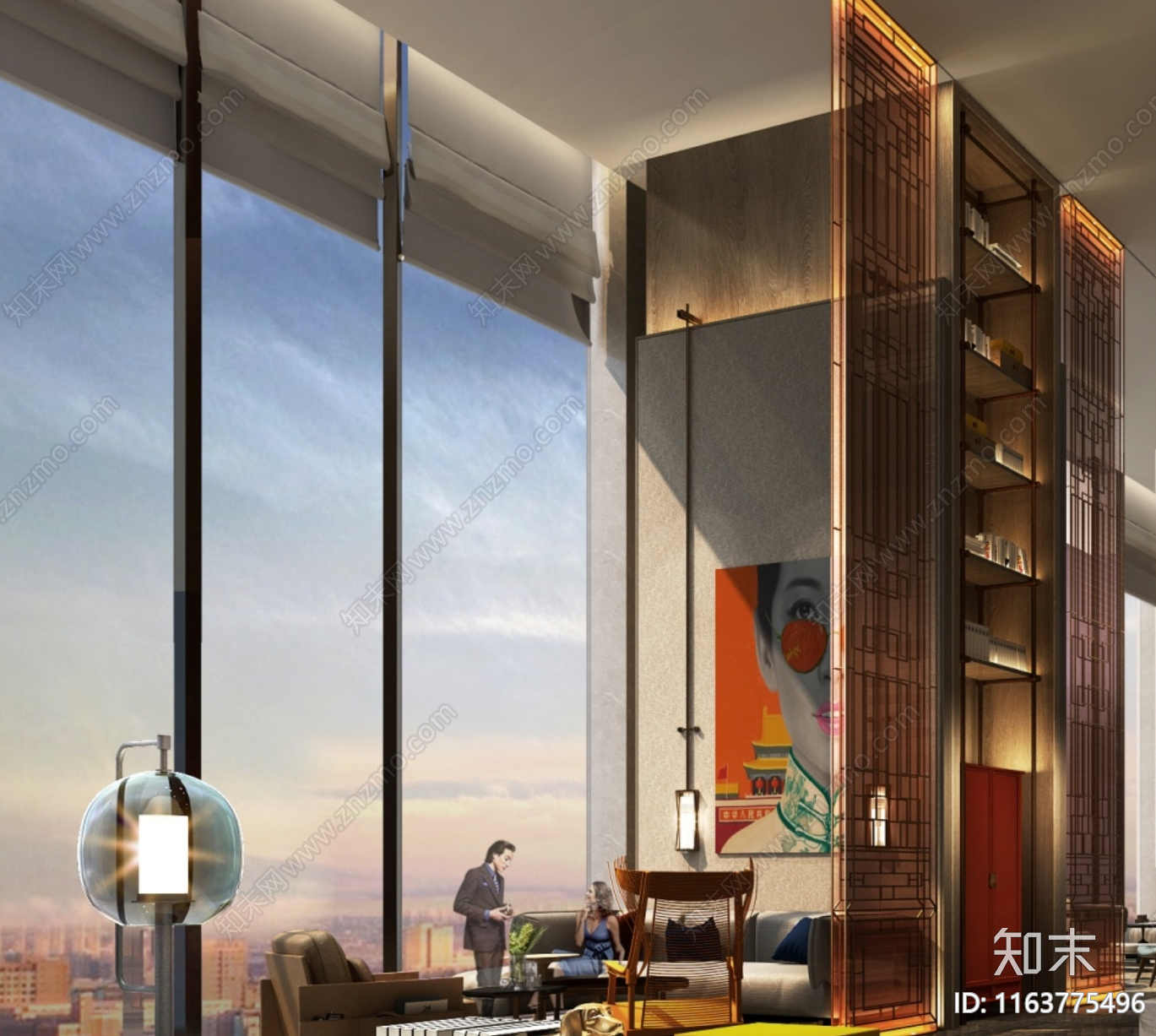 现代新中式墙面节点施工图下载【ID:1163775496】