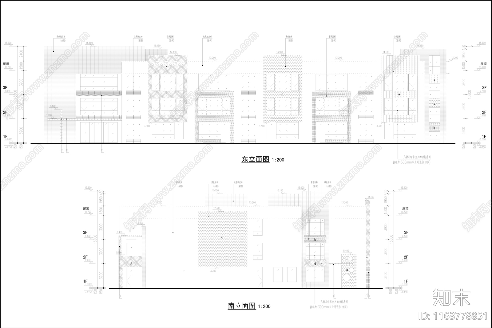 现代幼儿园建筑cad施工图下载【ID:1163778851】
