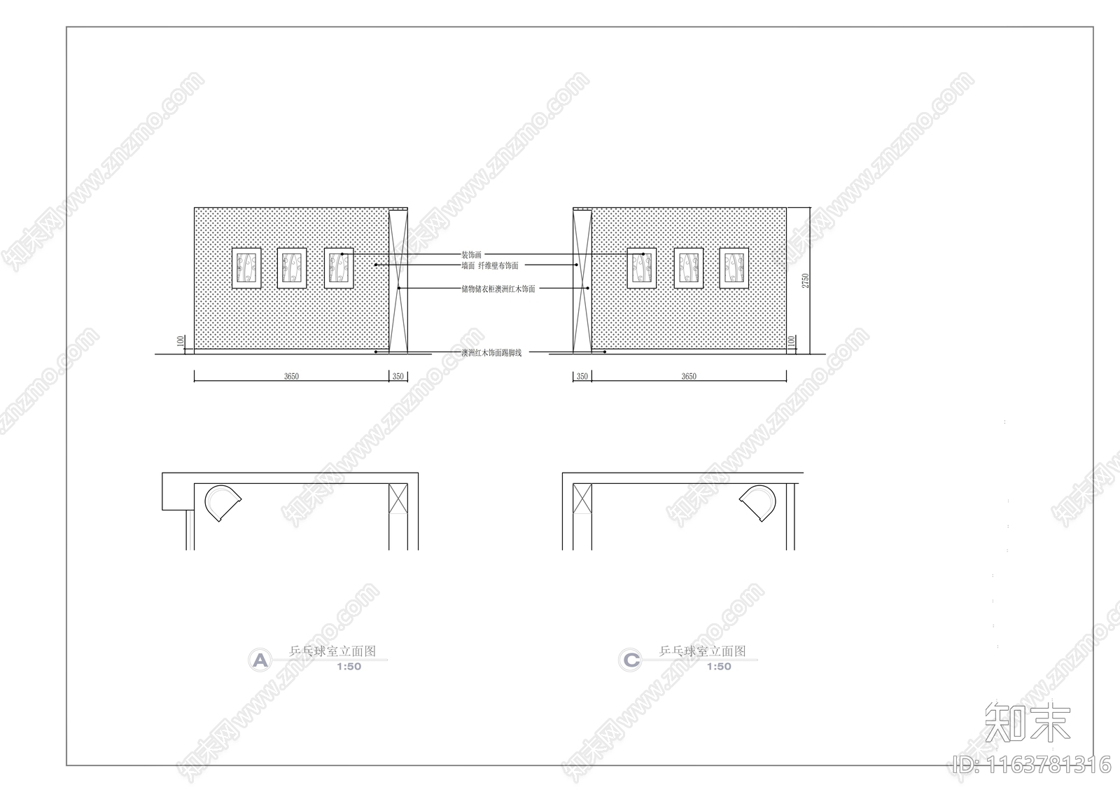 现代健身房cad施工图下载【ID:1163781316】