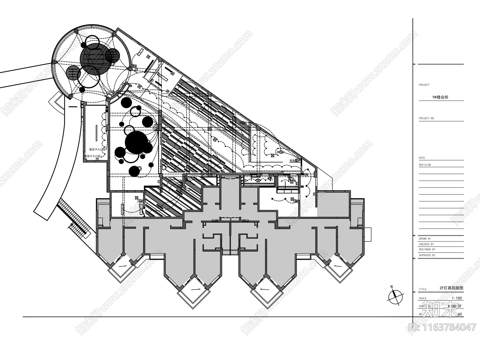 现代健身房cad施工图下载【ID:1163784047】