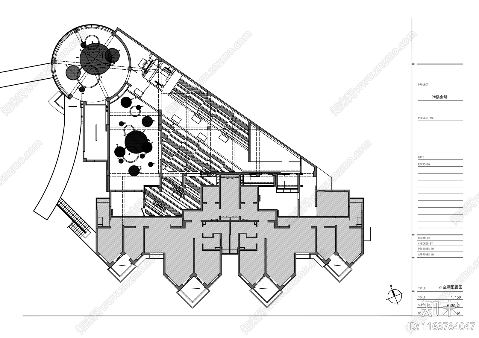 现代健身房cad施工图下载【ID:1163784047】