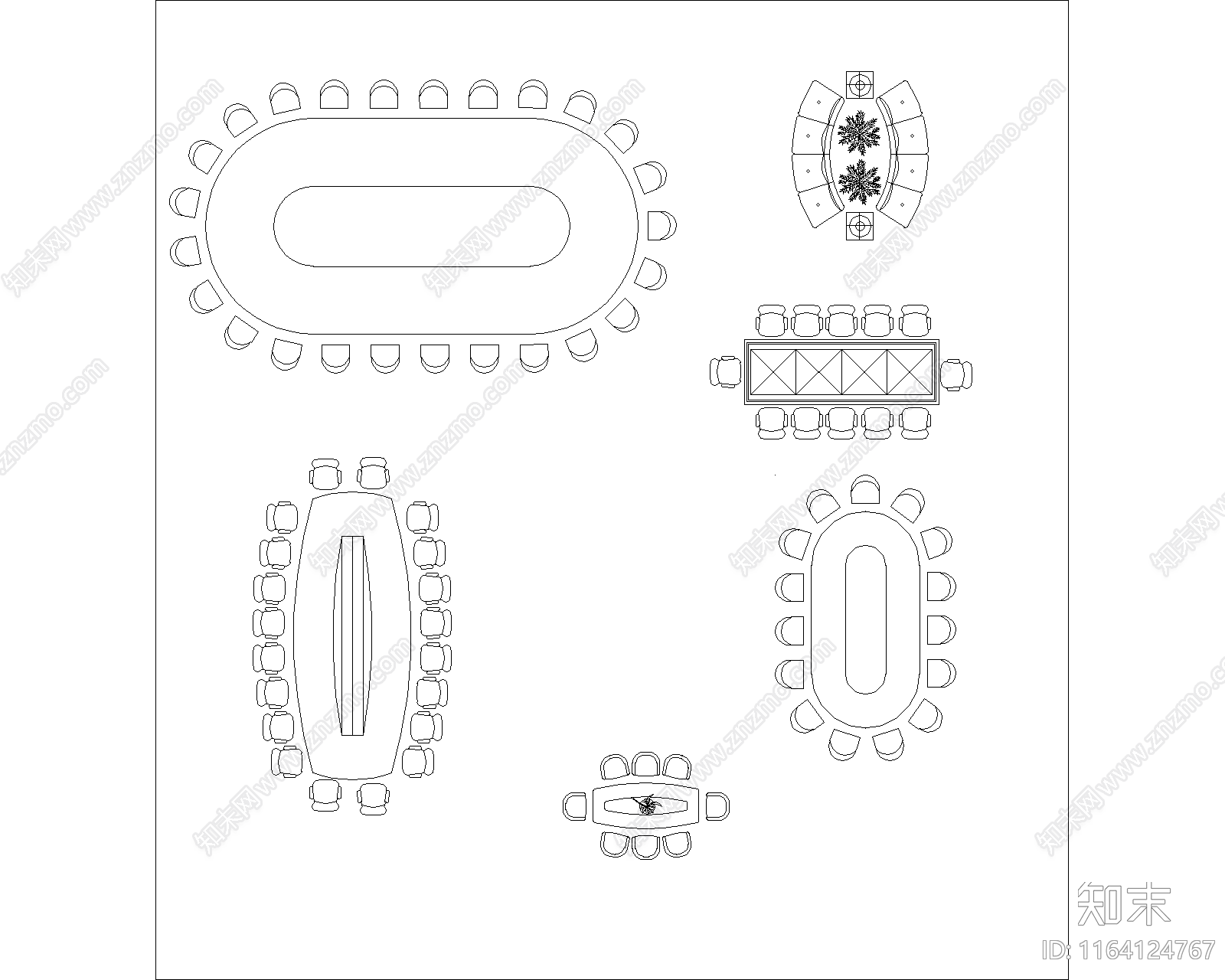 现代综合家具图库施工图下载【ID:1164124767】