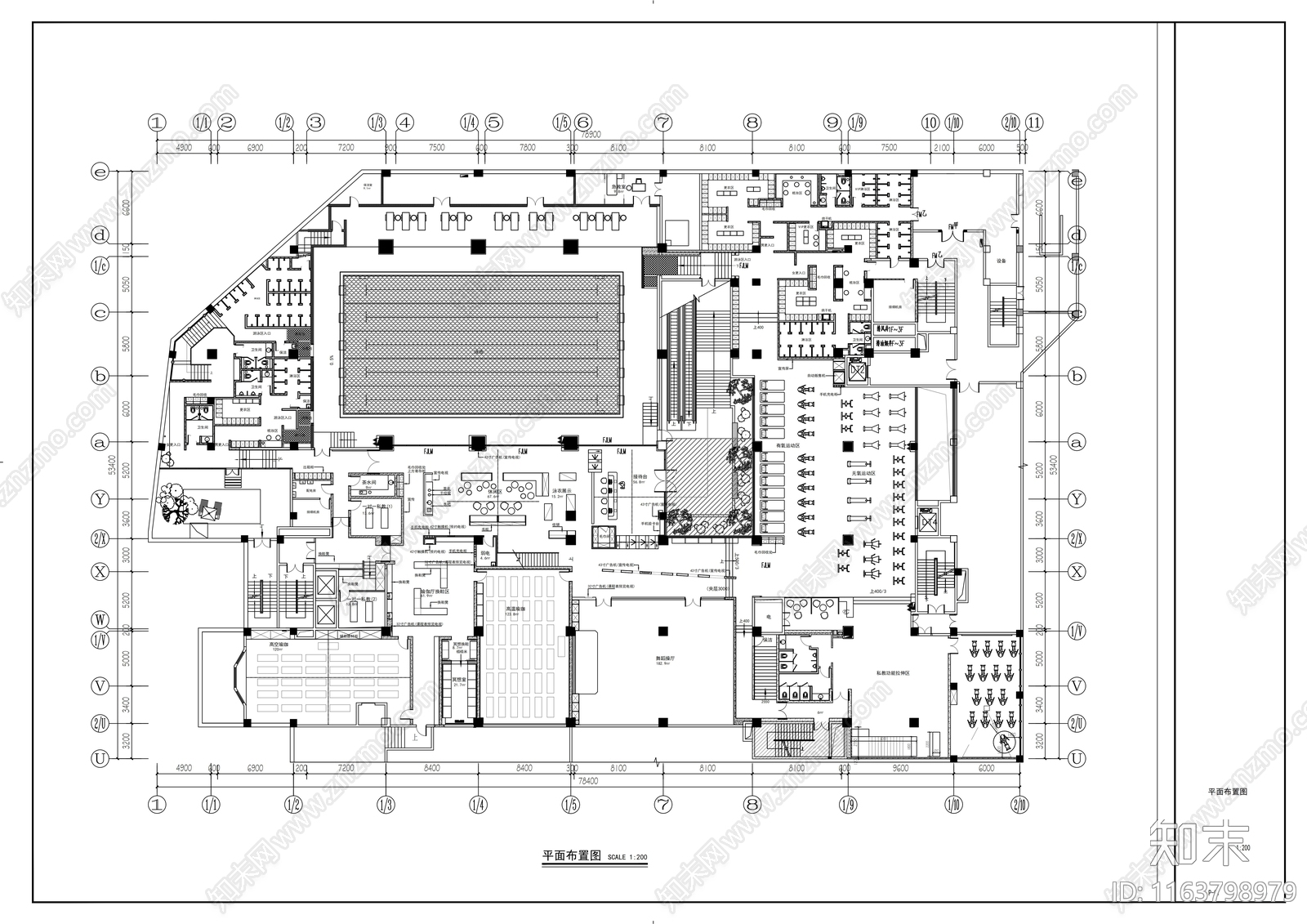 现代其他休闲娱乐空间cad施工图下载【ID:1163798979】