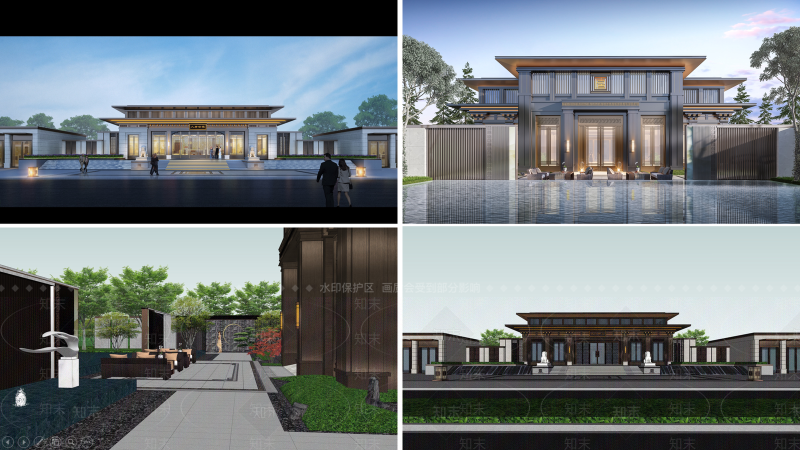新中式中式其他文化场馆SU模型下载【ID:1163813142】