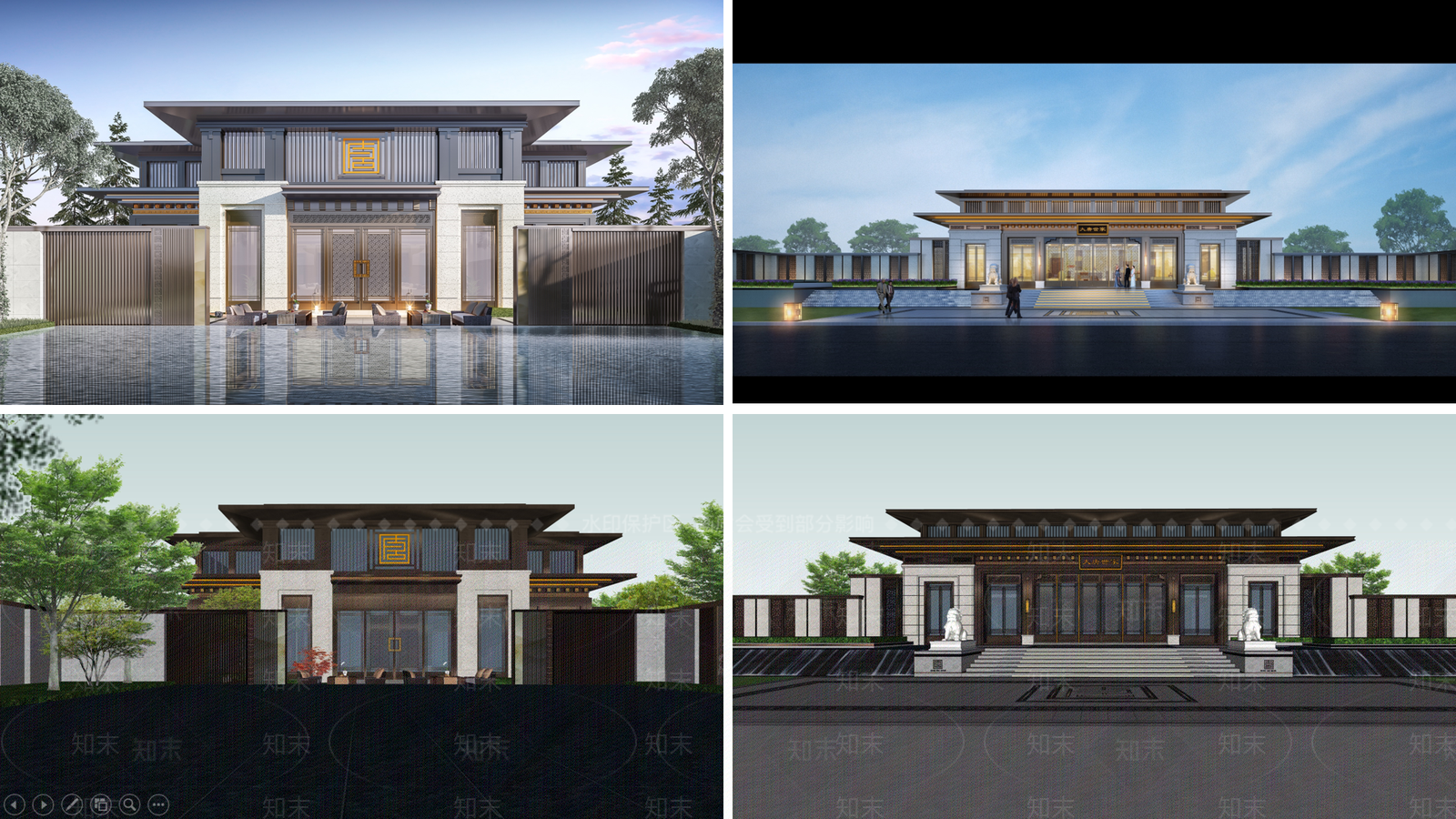 新中式中式其他文化场馆SU模型下载【ID:1163813457】