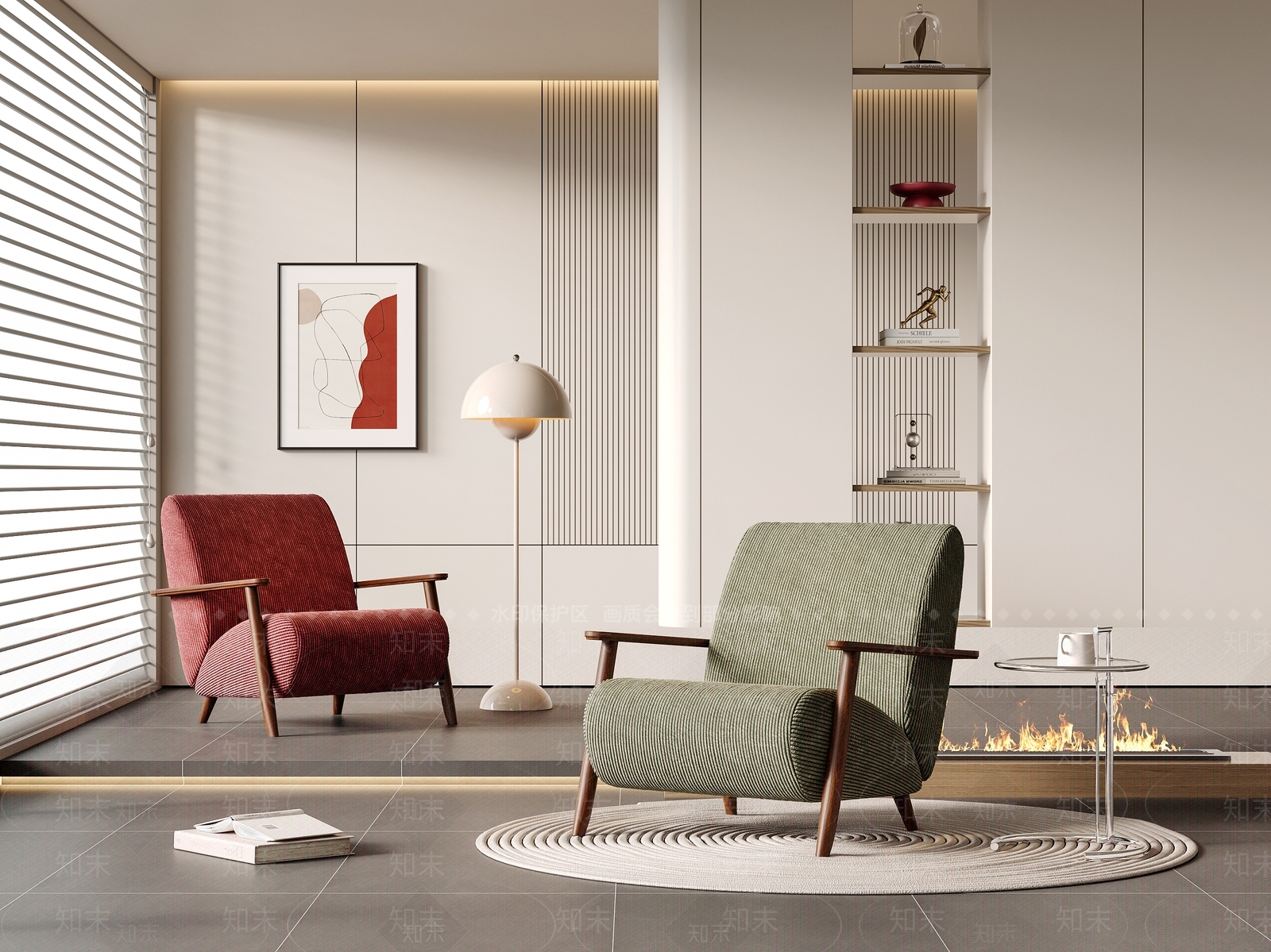 现代极简单人沙发3D模型下载【ID:1163952607】