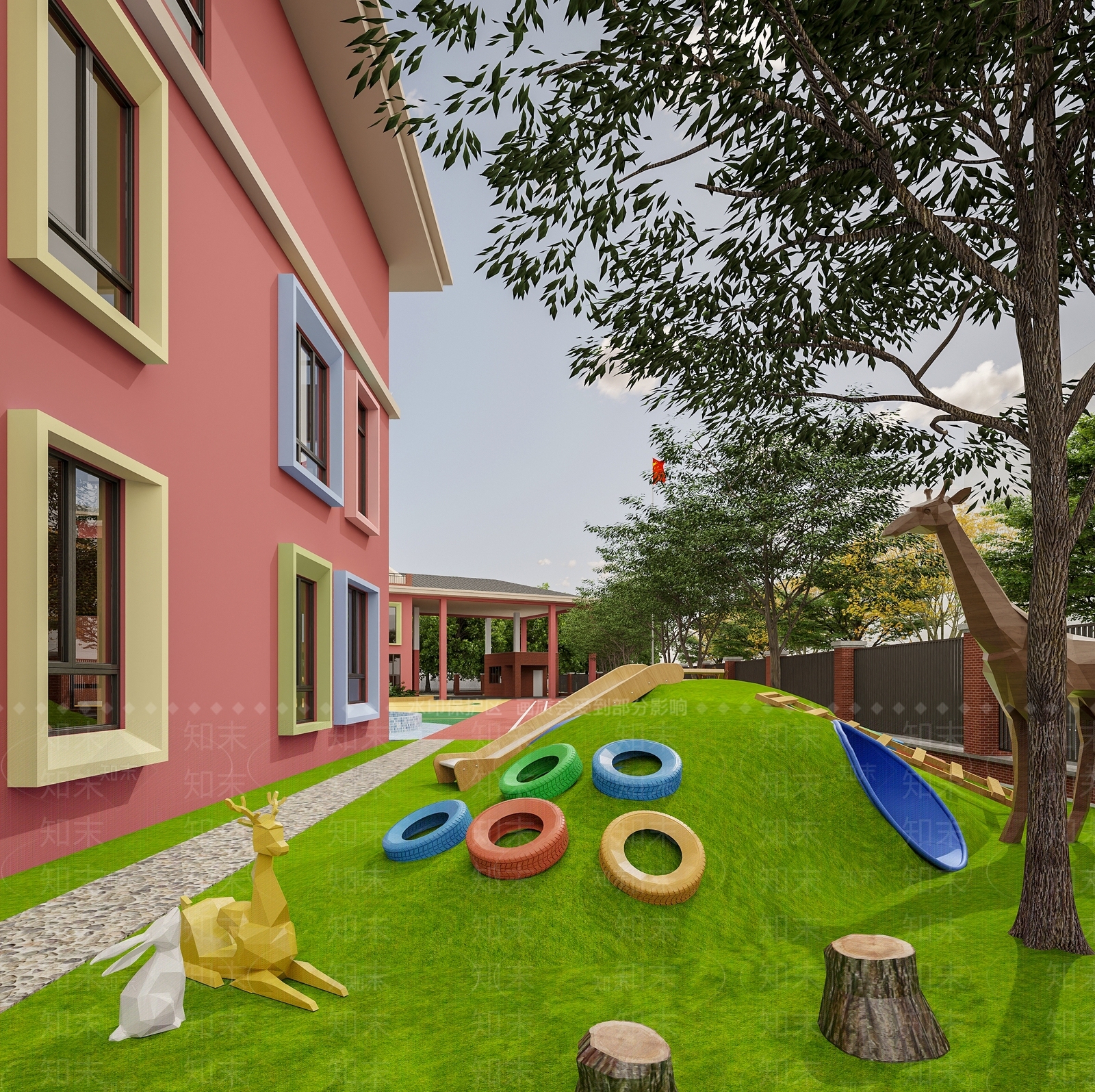 现代幼儿园3D模型下载【ID:1163936729】